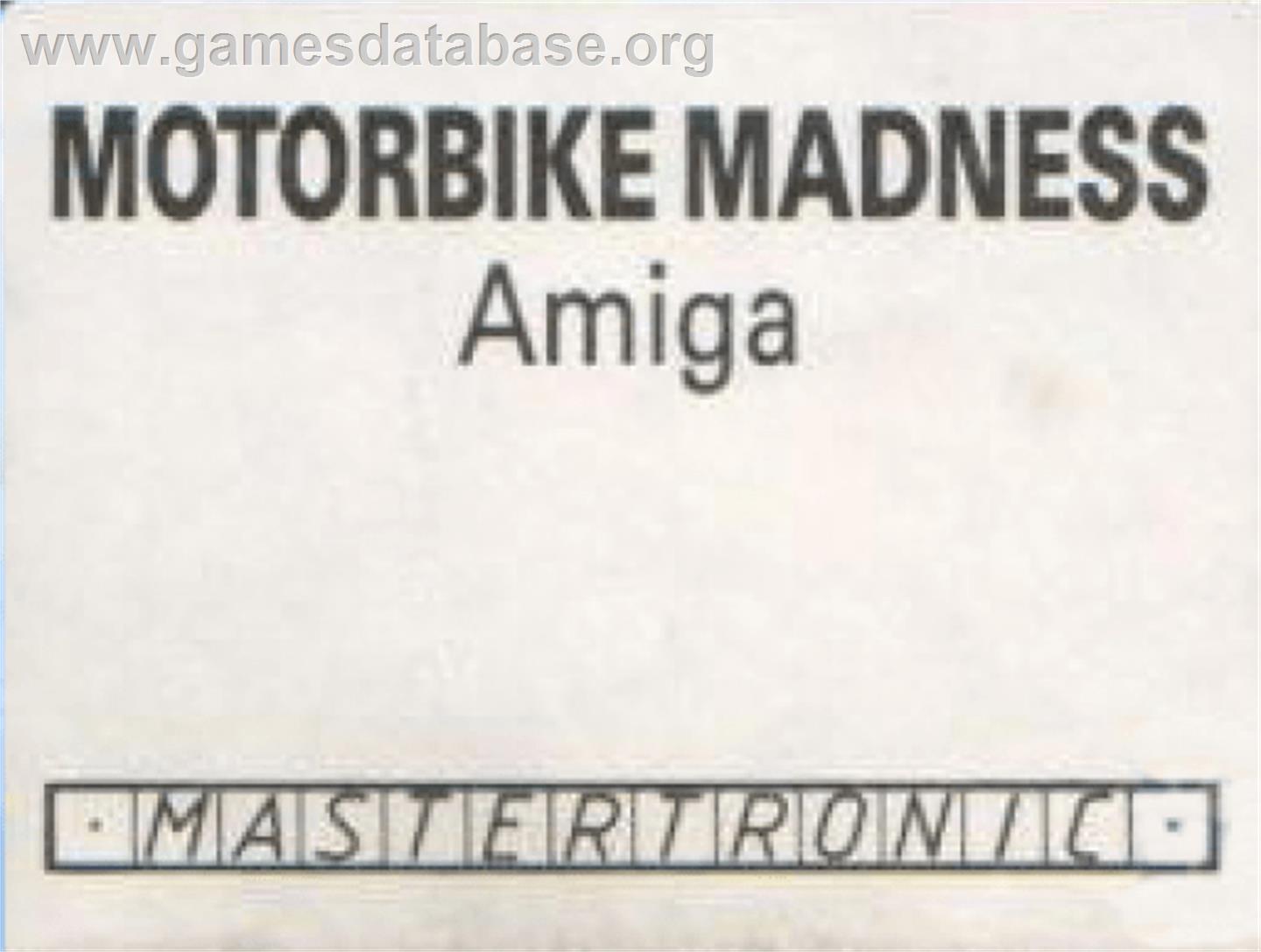 Motorbike Madness - Commodore Amiga - Artwork - Cartridge Top