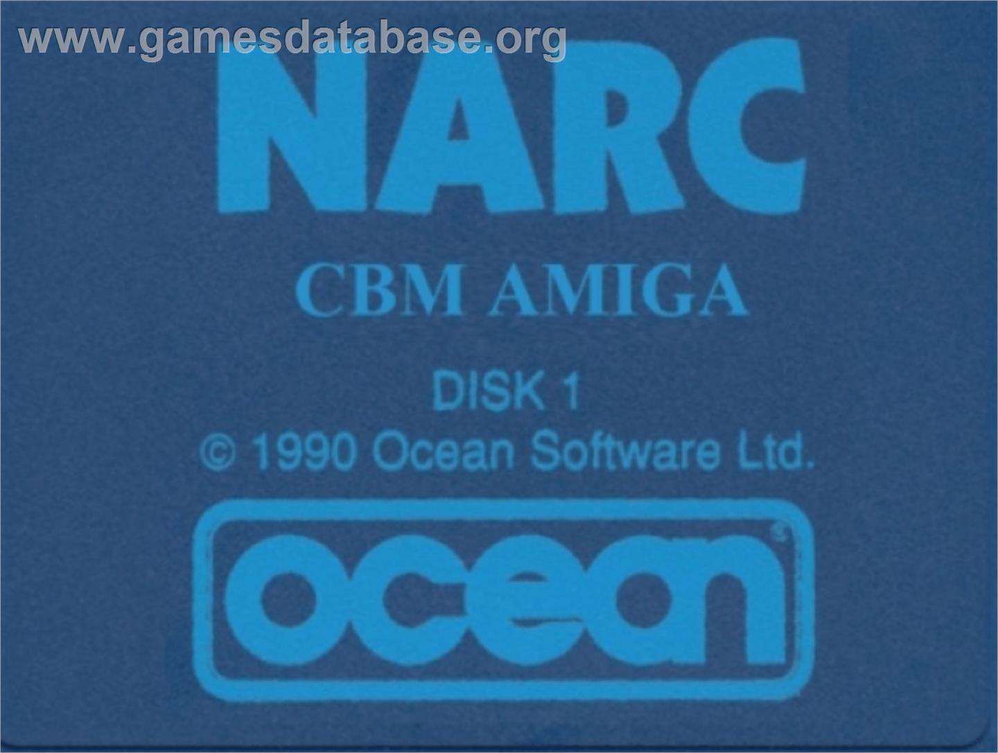 Narc - Commodore Amiga - Artwork - Cartridge Top