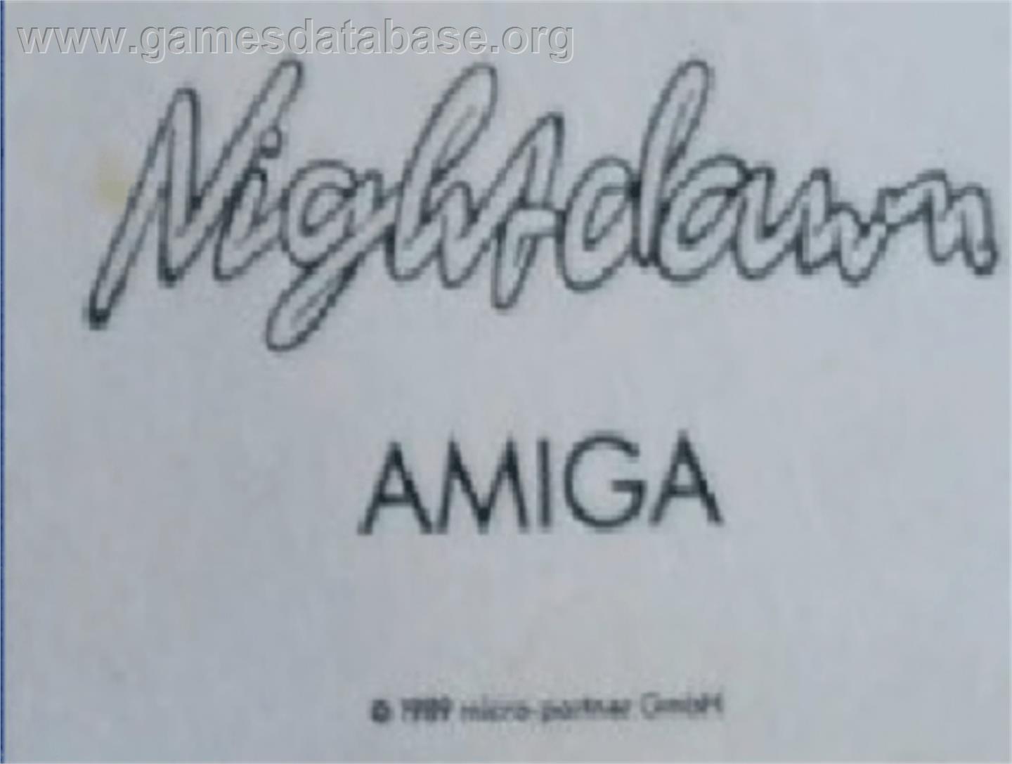 Nightdawn - Commodore Amiga - Artwork - Cartridge Top