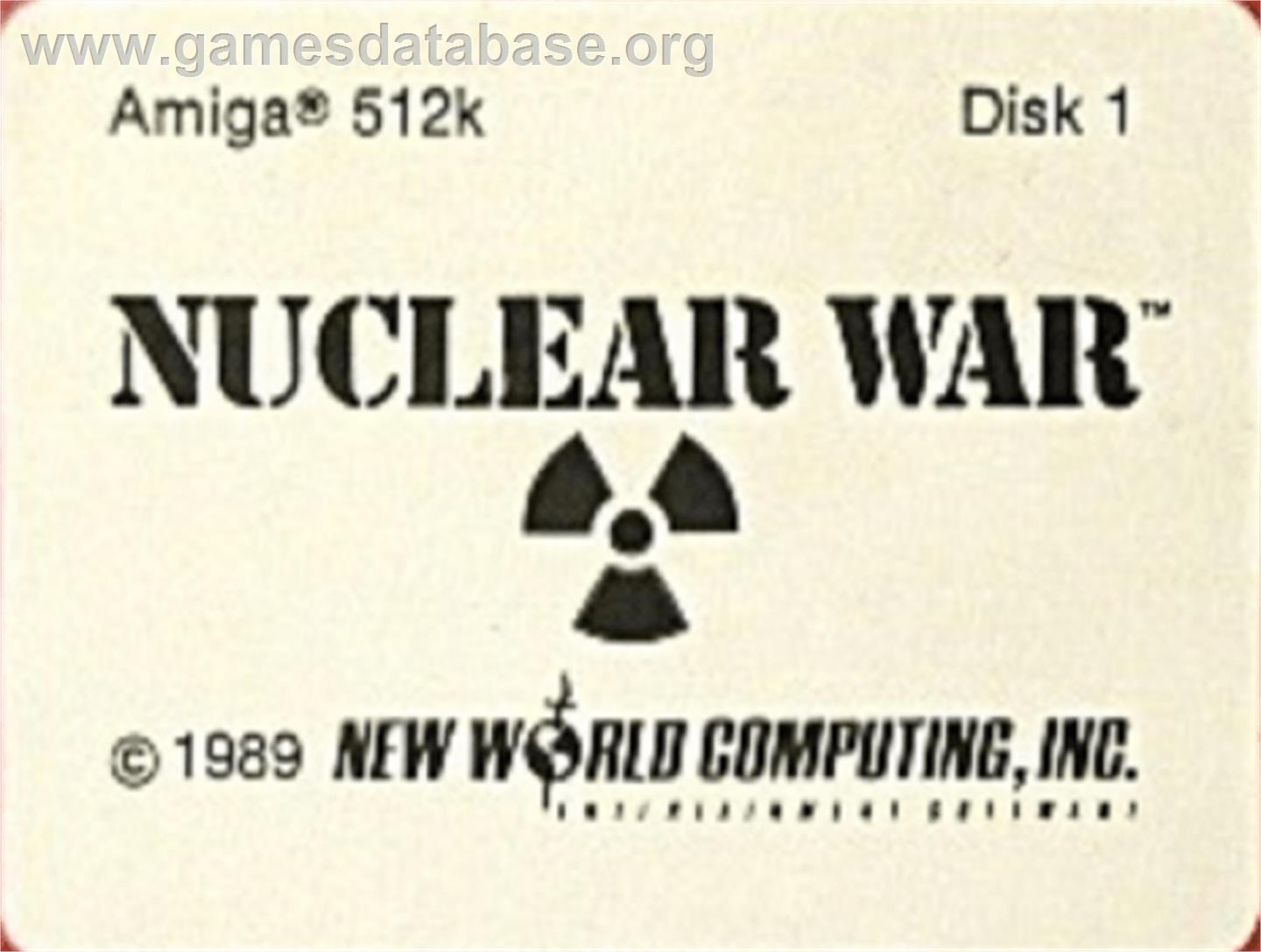 Nuclear War - Commodore Amiga - Artwork - Cartridge Top