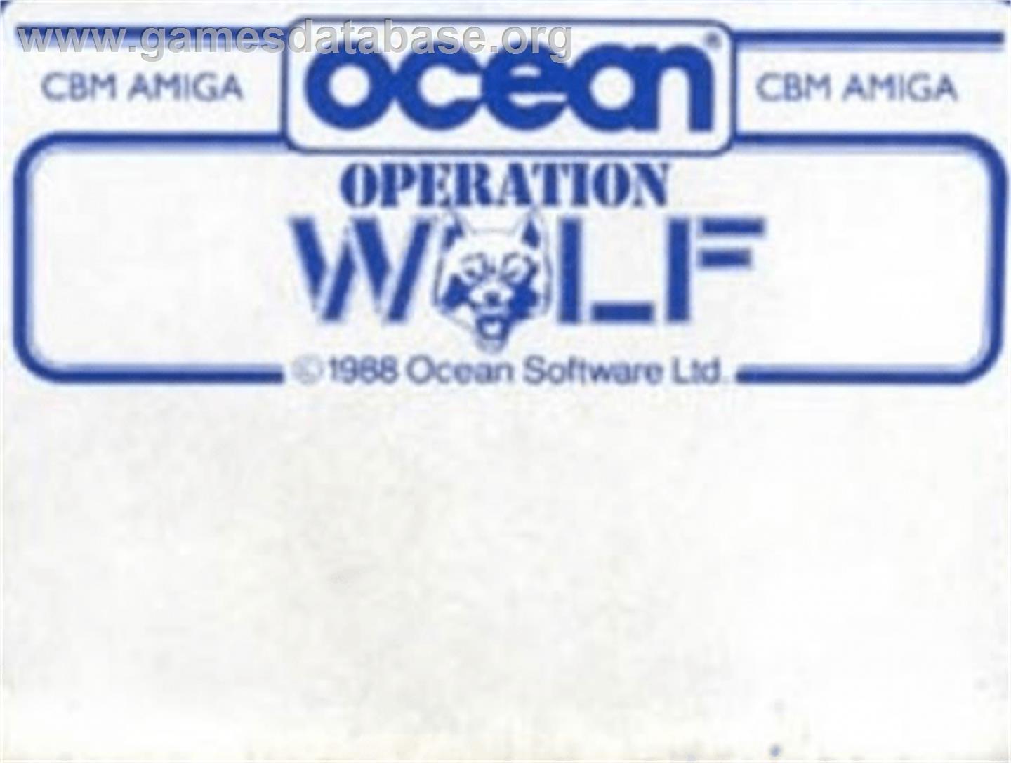 Operation Wolf - Commodore Amiga - Artwork - Cartridge Top