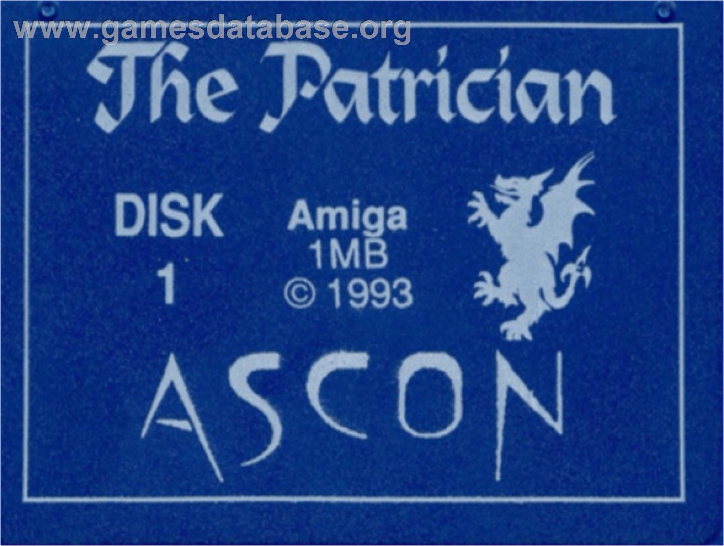 Patrician, The - Commodore Amiga - Artwork - Cartridge Top