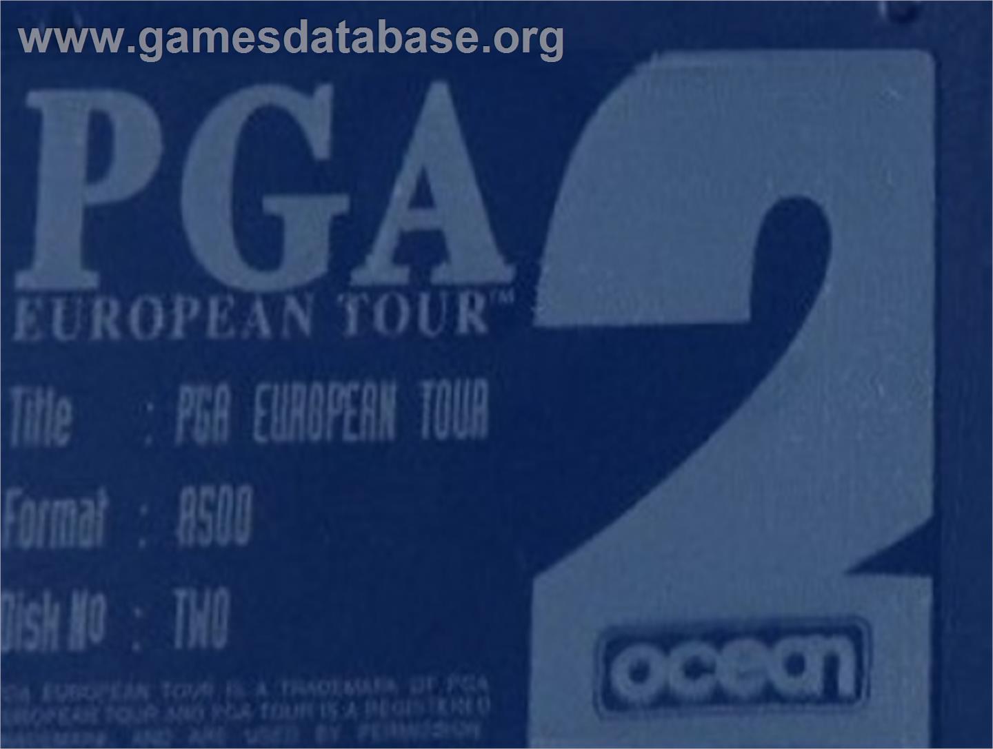 Pga European Tour - Commodore Amiga - Artwork - Cartridge Top