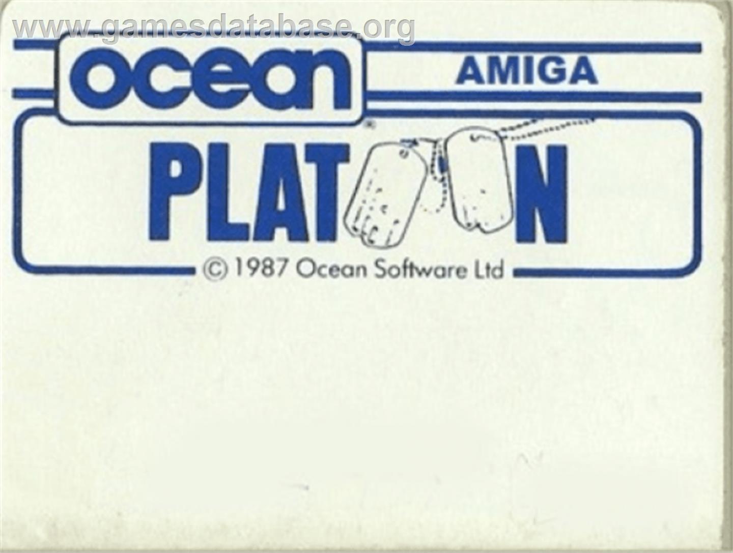 Platoon - Commodore Amiga - Artwork - Cartridge Top