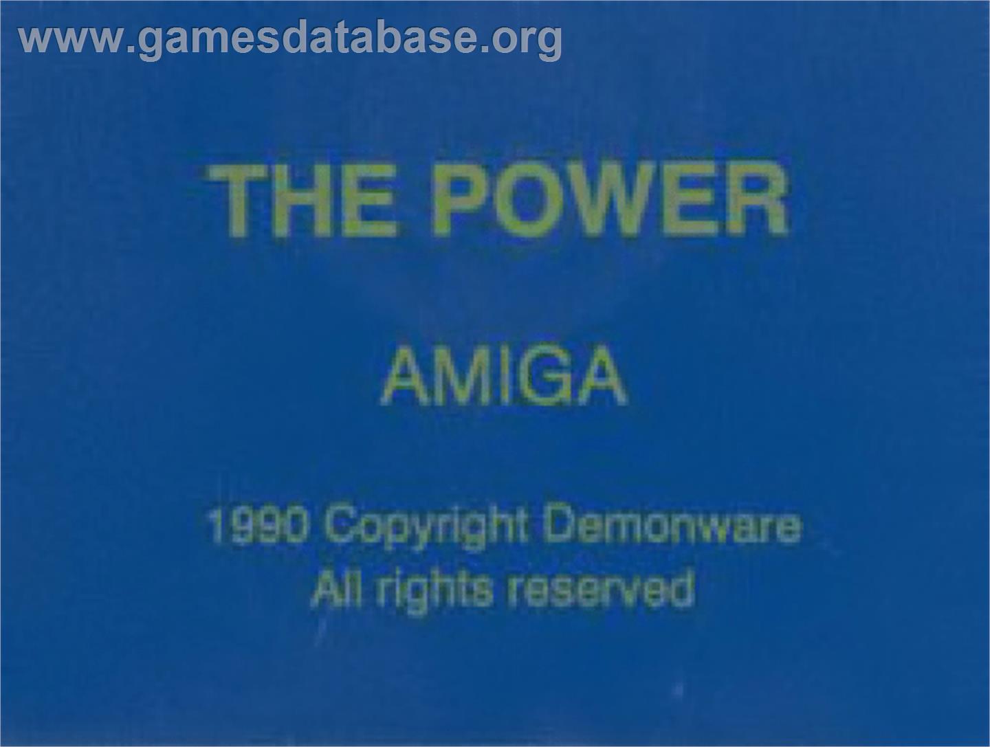Power, The - Commodore Amiga - Artwork - Cartridge Top