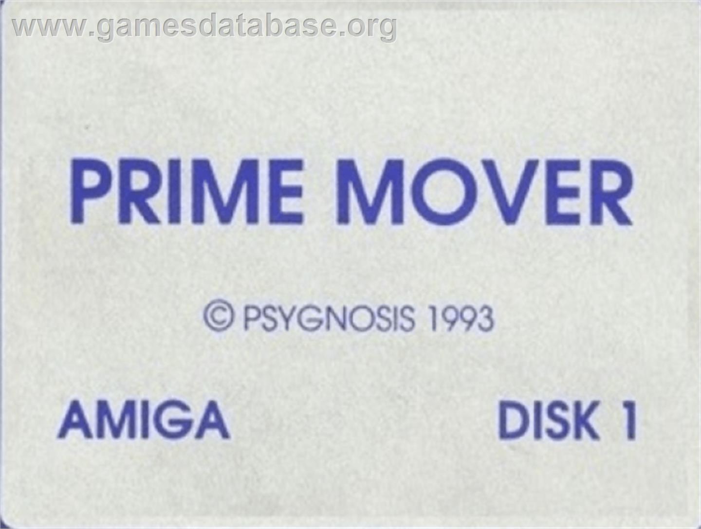 Prime Mover - Commodore Amiga - Artwork - Cartridge Top