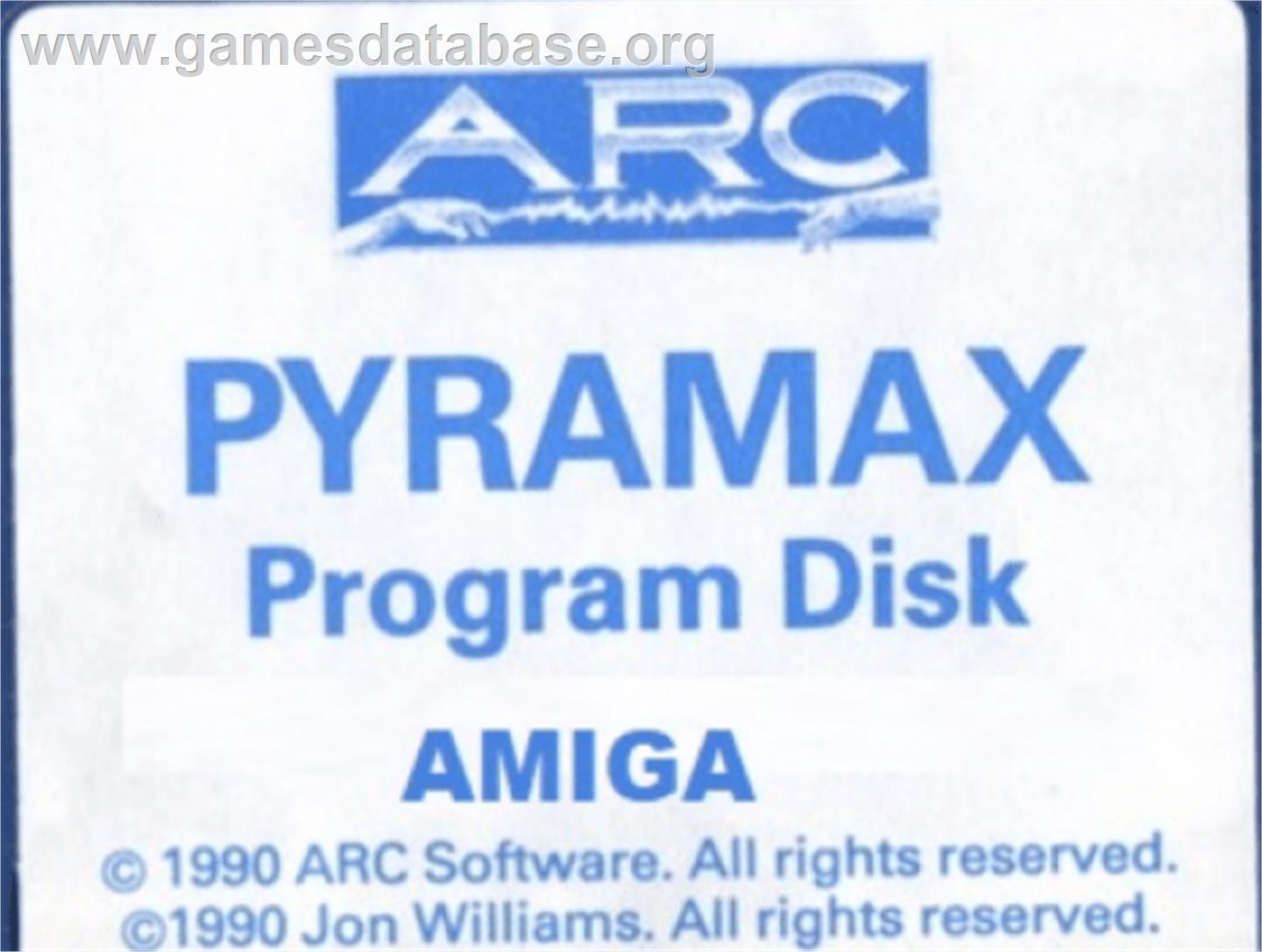 Pyramax - Commodore Amiga - Artwork - Cartridge Top
