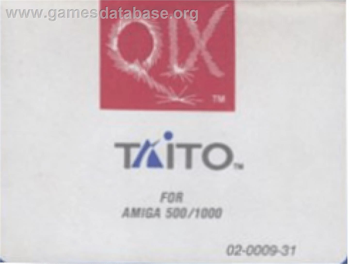Qix - Commodore Amiga - Artwork - Cartridge Top