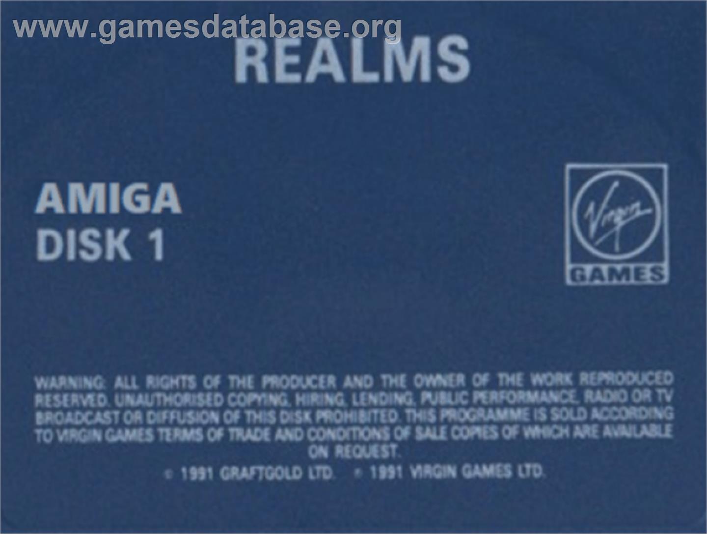 Realms - Commodore Amiga - Artwork - Cartridge Top