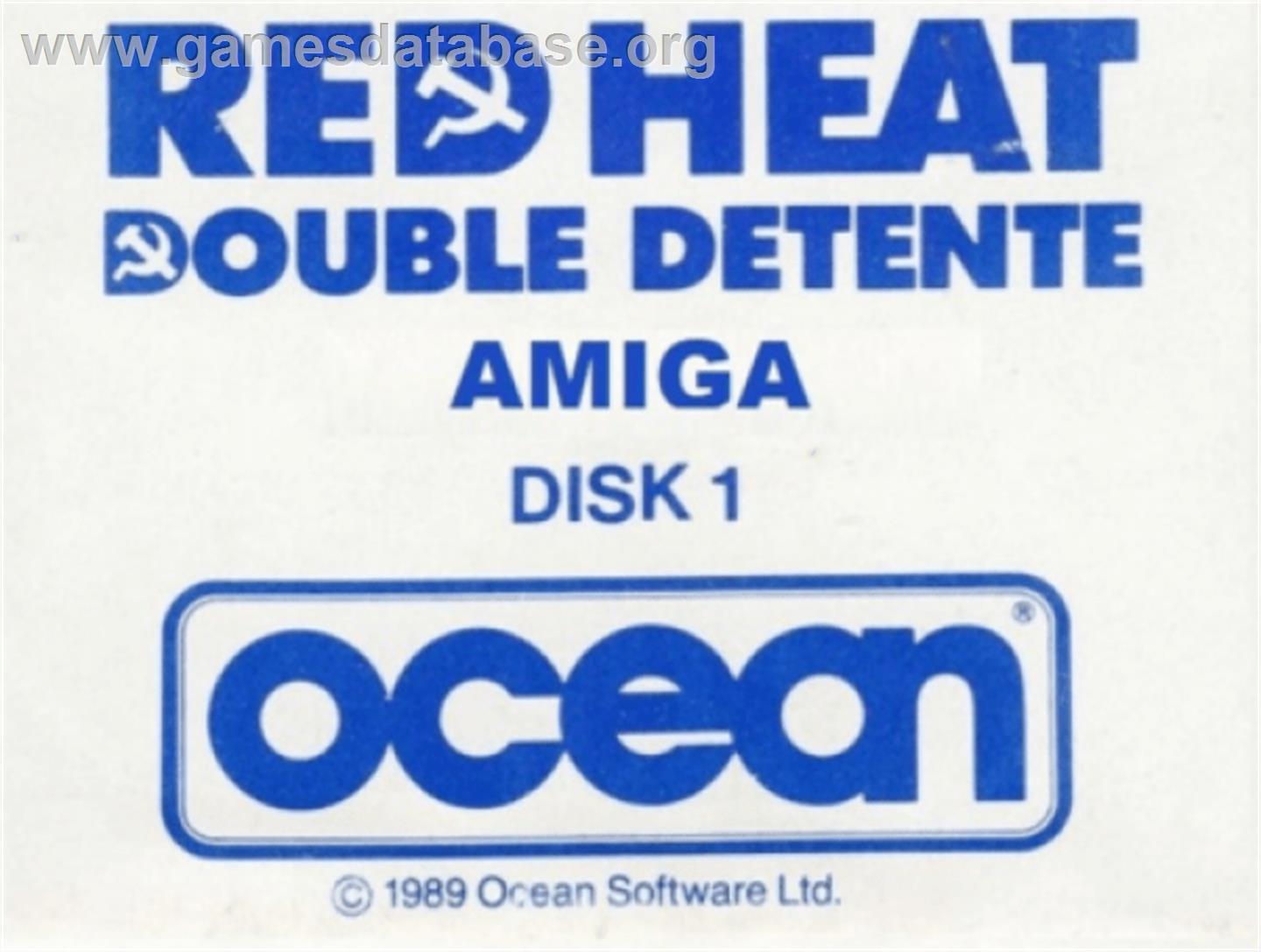 Red Heat - Commodore Amiga - Artwork - Cartridge Top