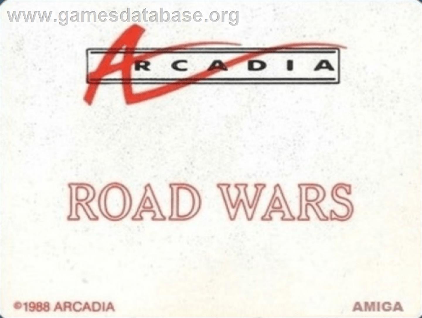 RoadWars - Commodore Amiga - Artwork - Cartridge Top
