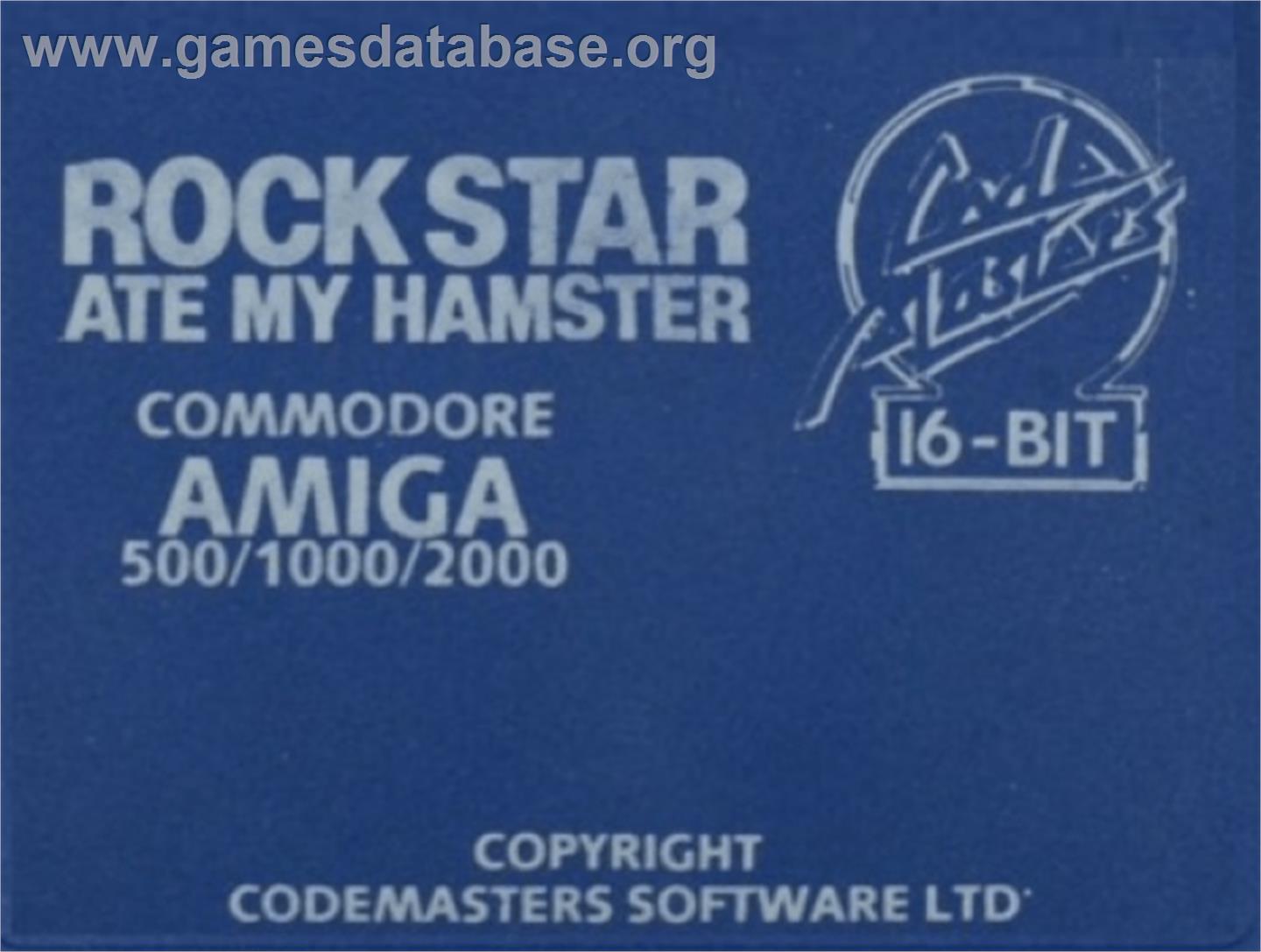 Rock Star Ate my Hamster - Commodore Amiga - Artwork - Cartridge Top