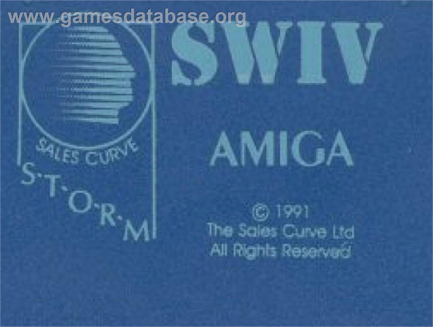 S.W.I.V. - Commodore Amiga - Artwork - Cartridge Top