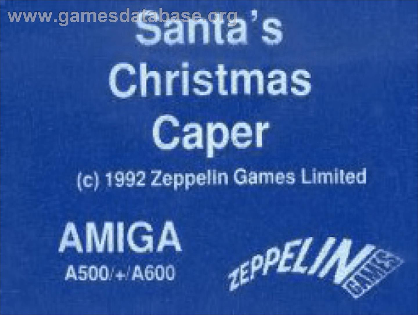 Santa's Xmas Caper - Commodore Amiga - Artwork - Cartridge Top