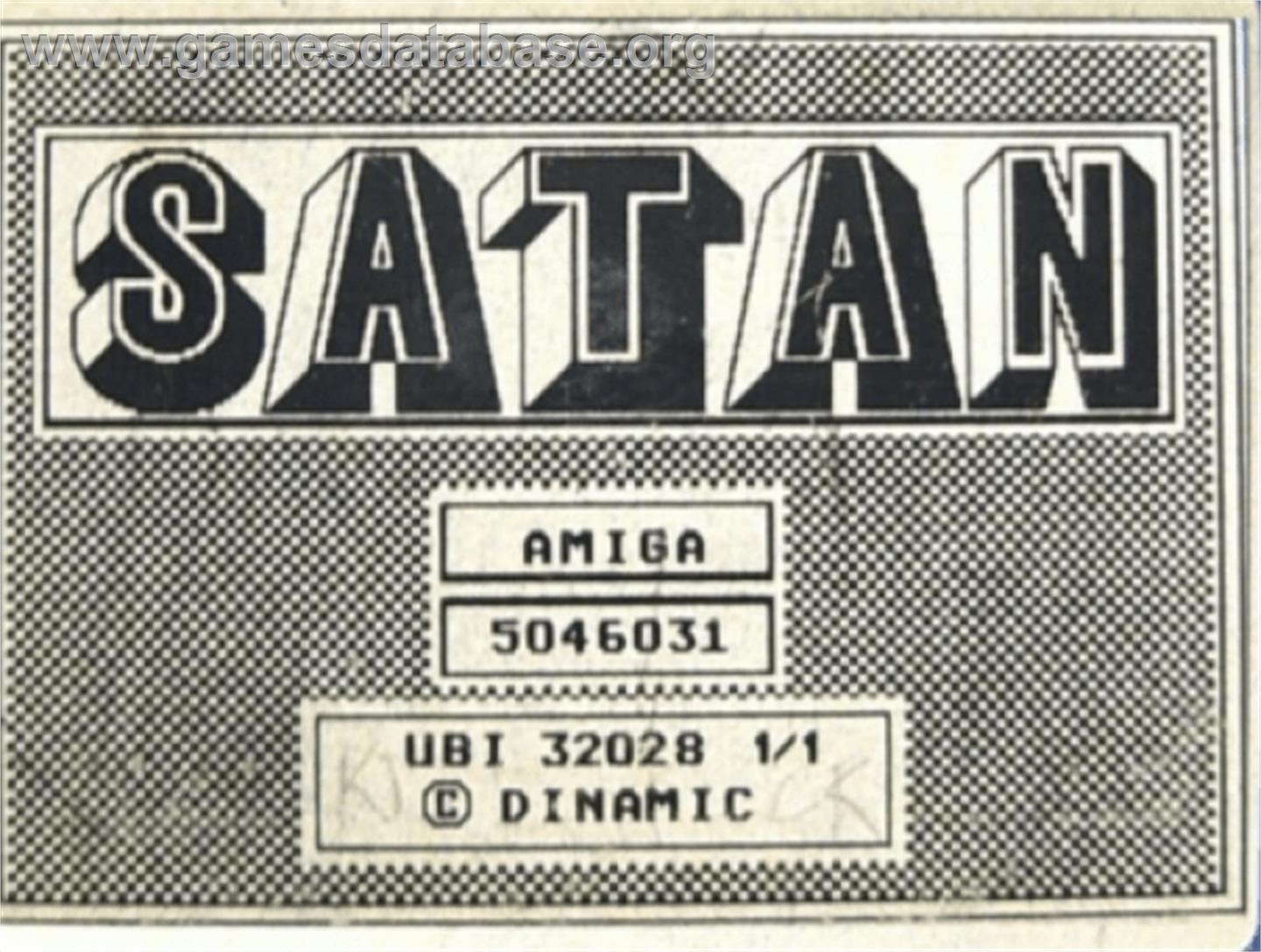 Satan - Commodore Amiga - Artwork - Cartridge Top