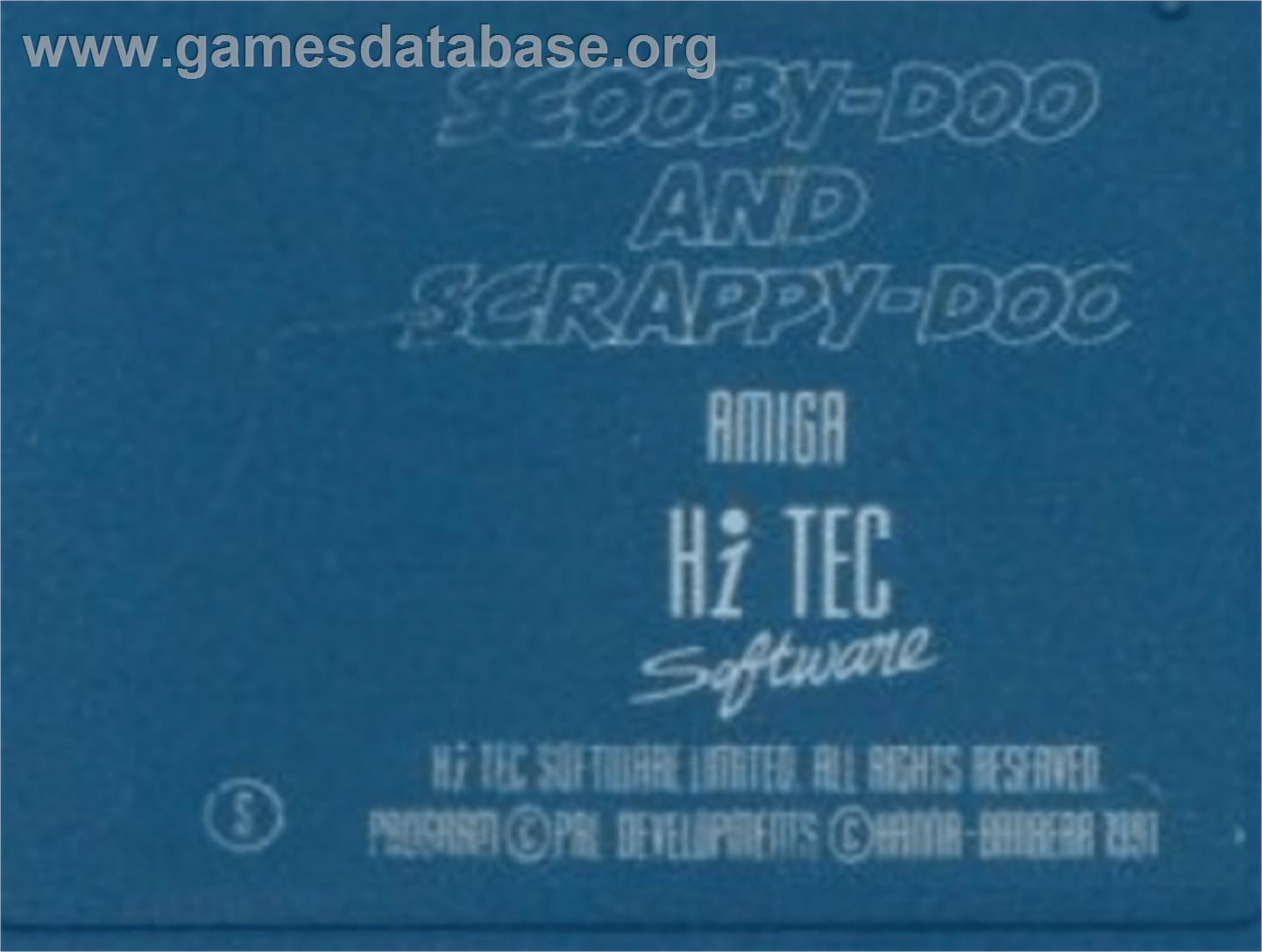 Scooby-doo And Scrappy-doo - Commodore Amiga - Artwork - Cartridge Top