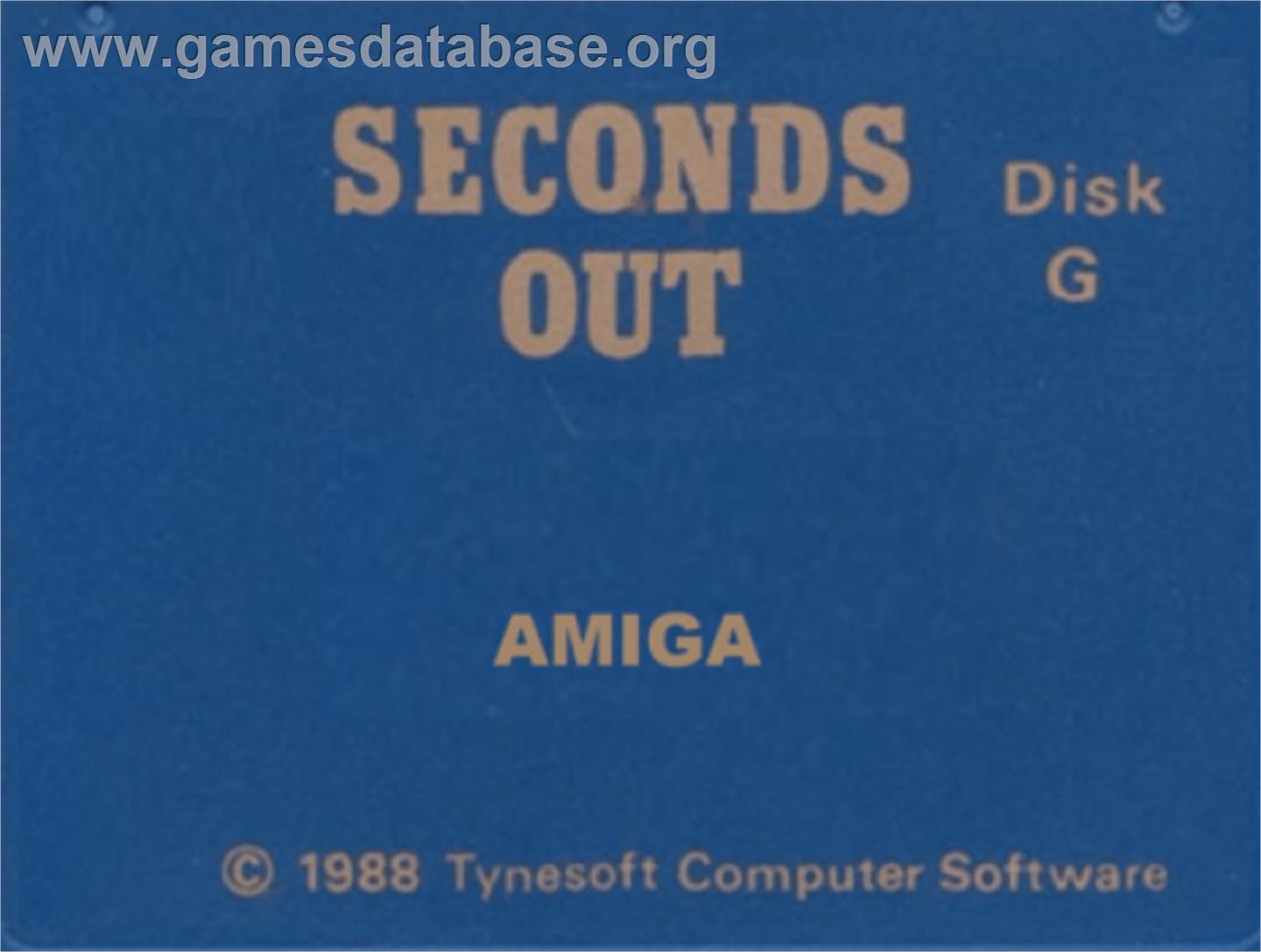Seconds Out - Commodore Amiga - Artwork - Cartridge Top