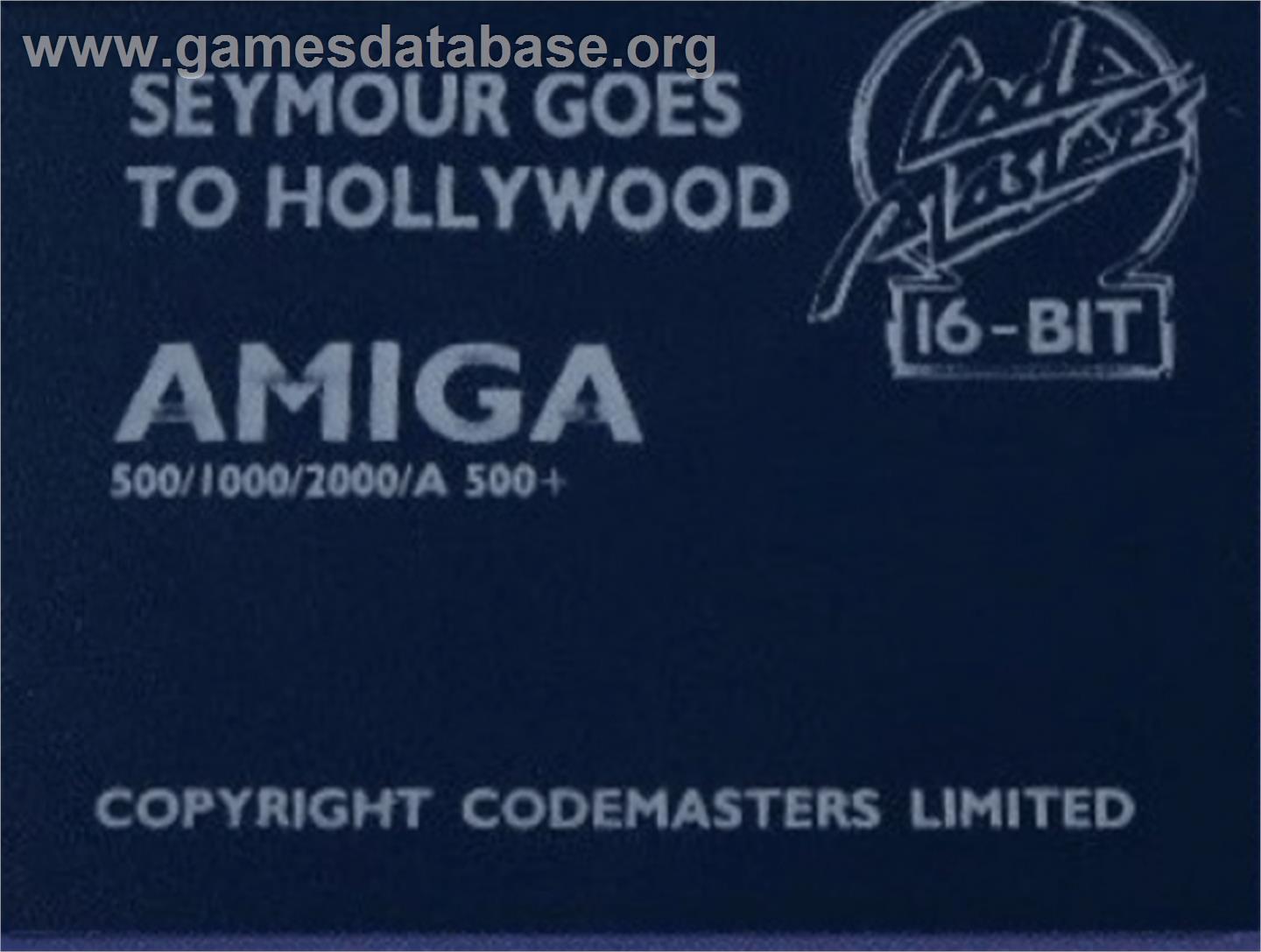 Seymour Goes to Hollywood - Commodore Amiga - Artwork - Cartridge Top