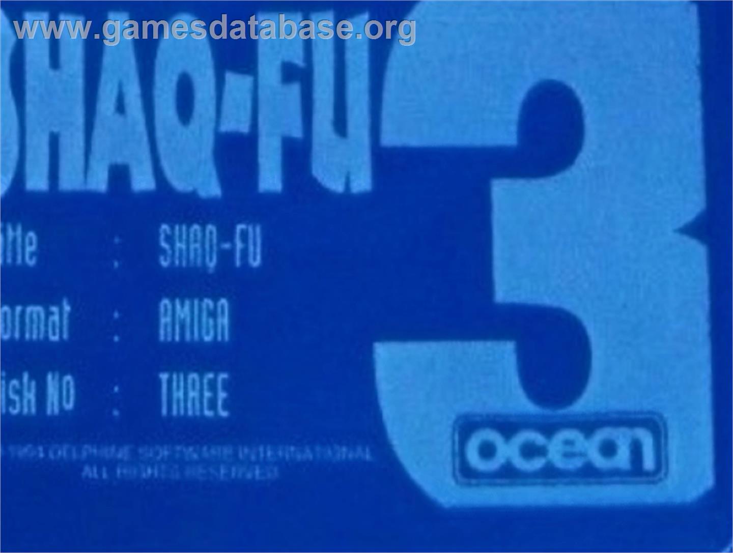 Shaq Fu - Commodore Amiga - Artwork - Cartridge Top