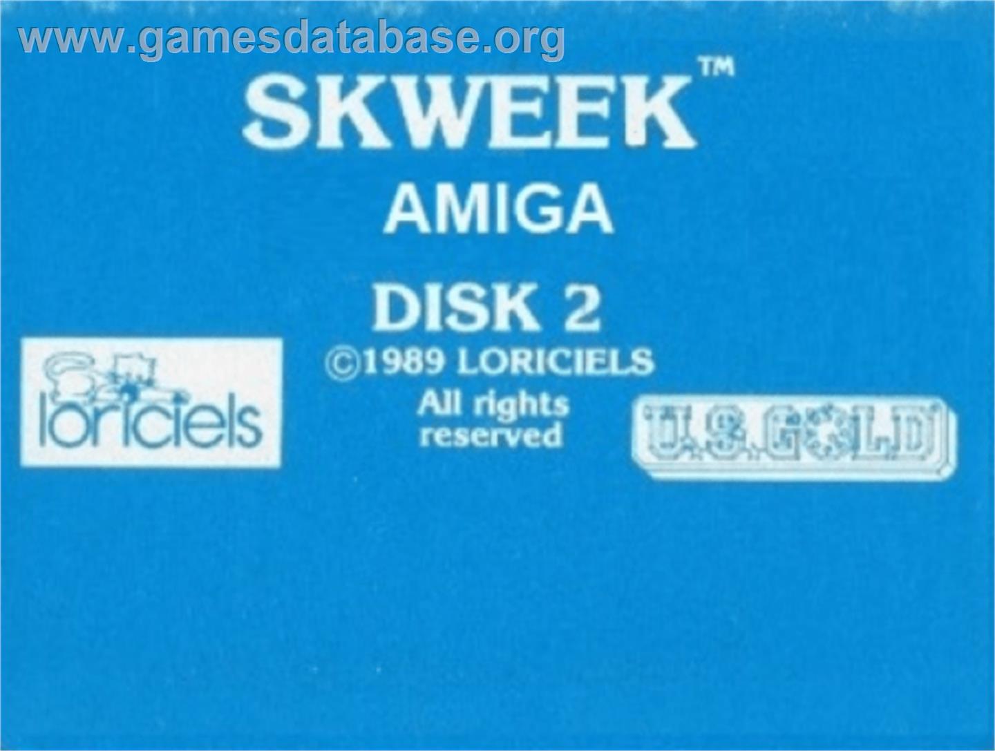 Skweek - Commodore Amiga - Artwork - Cartridge Top