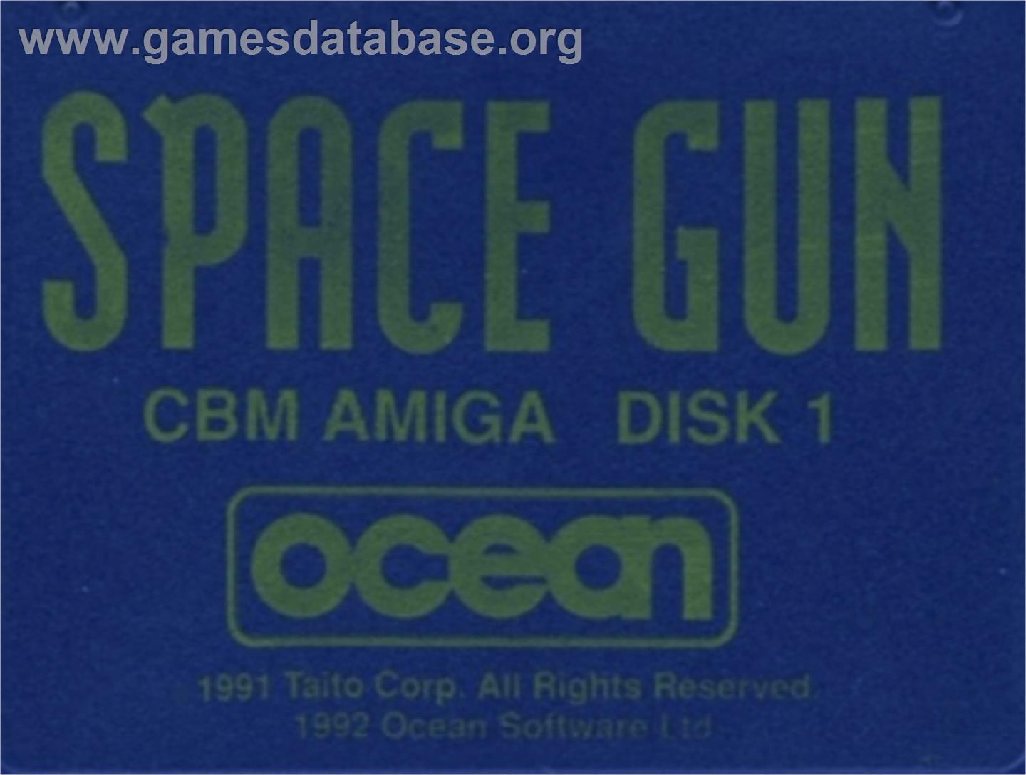 Space Gun - Commodore Amiga - Artwork - Cartridge Top