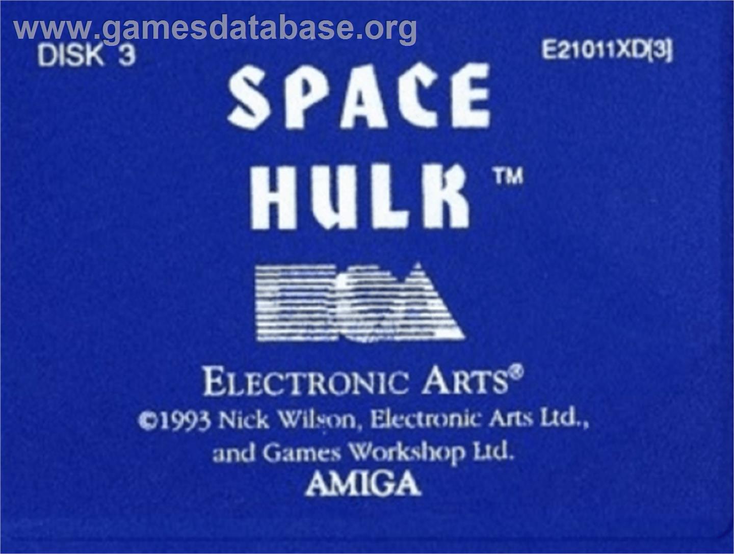 Space Hulk - Commodore Amiga - Artwork - Cartridge Top