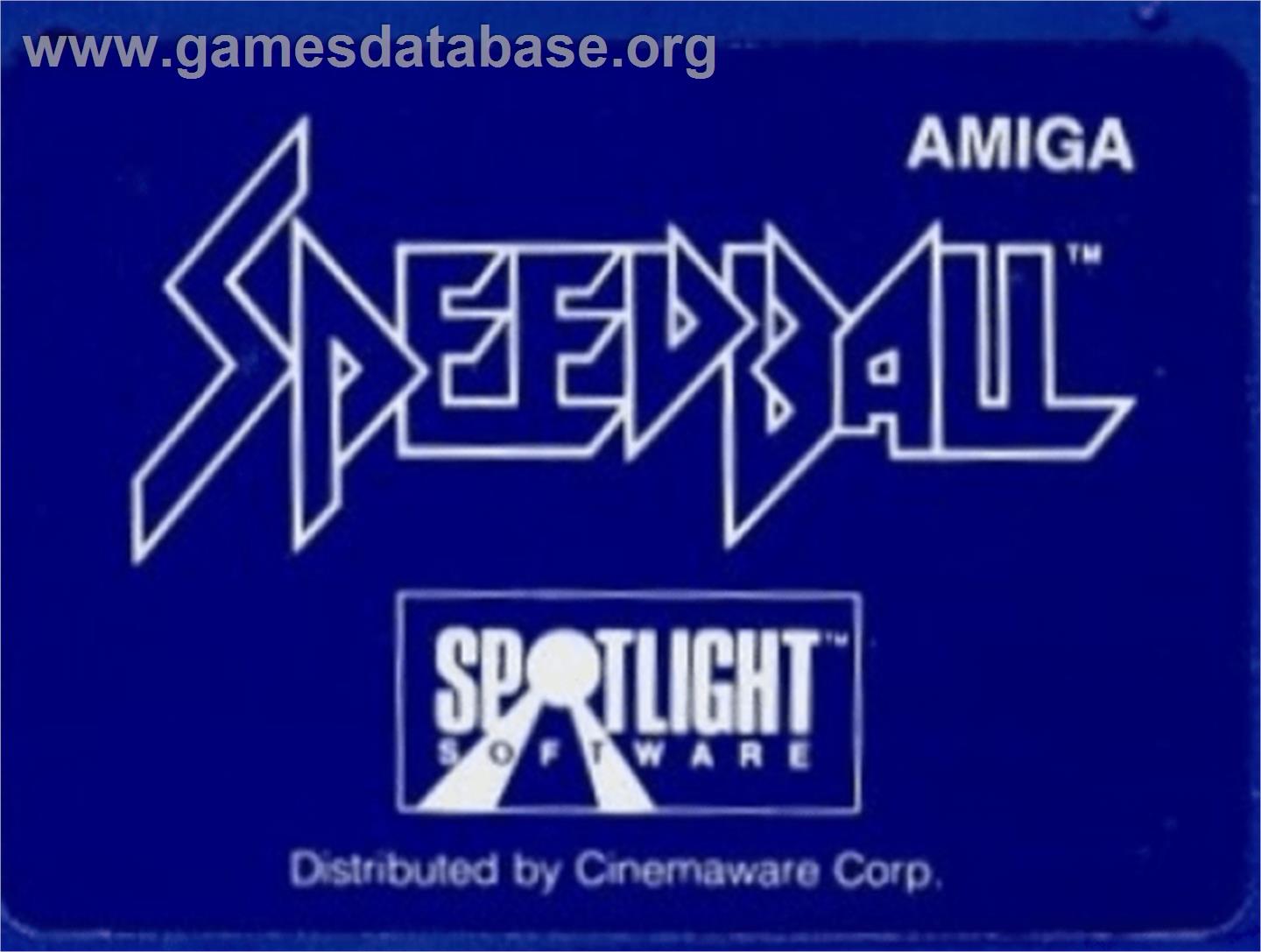 Speedball - Commodore Amiga - Artwork - Cartridge Top