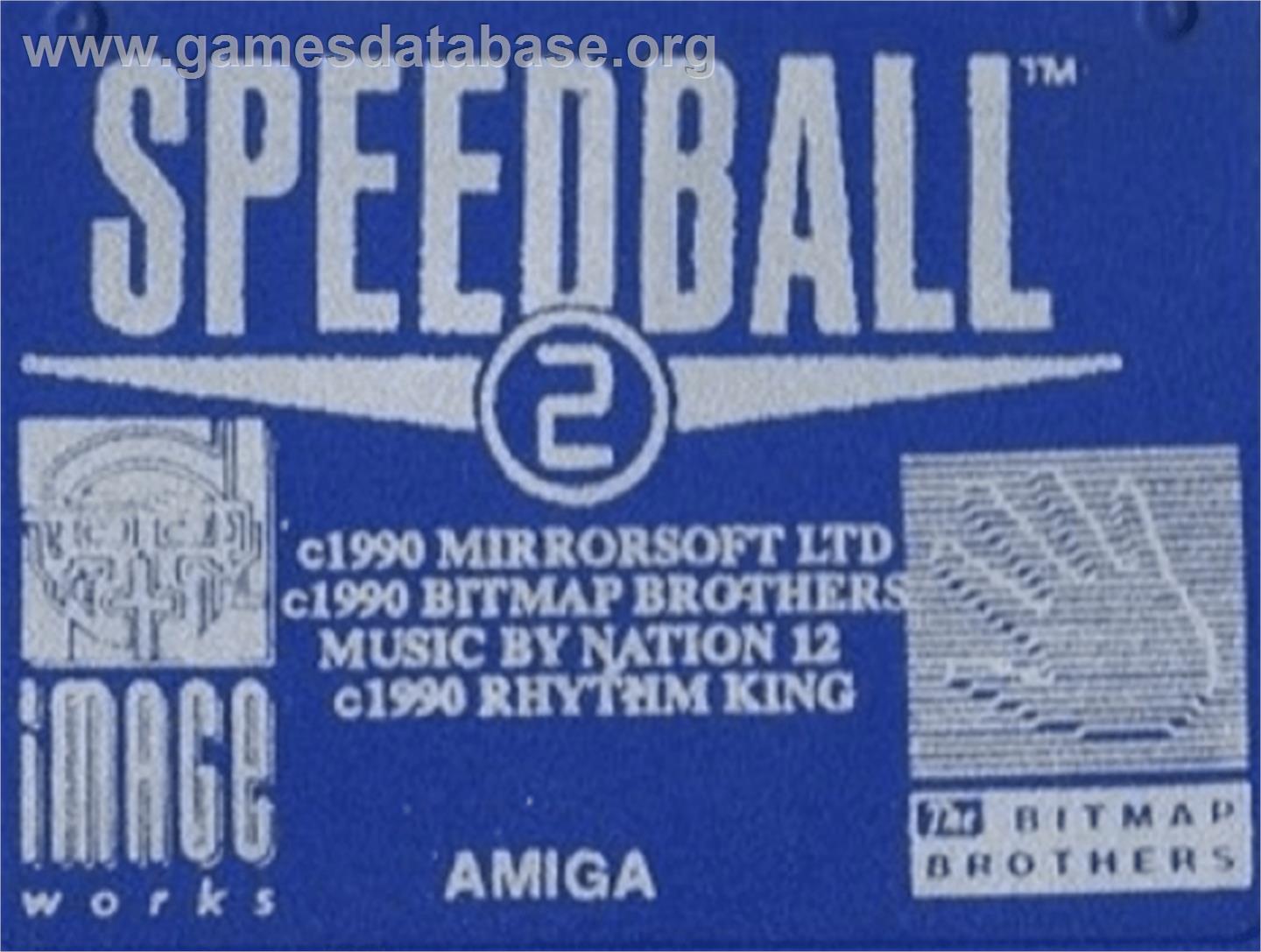 Speedball 2 - Brutal Deluxe - Commodore Amiga - Artwork - Cartridge Top