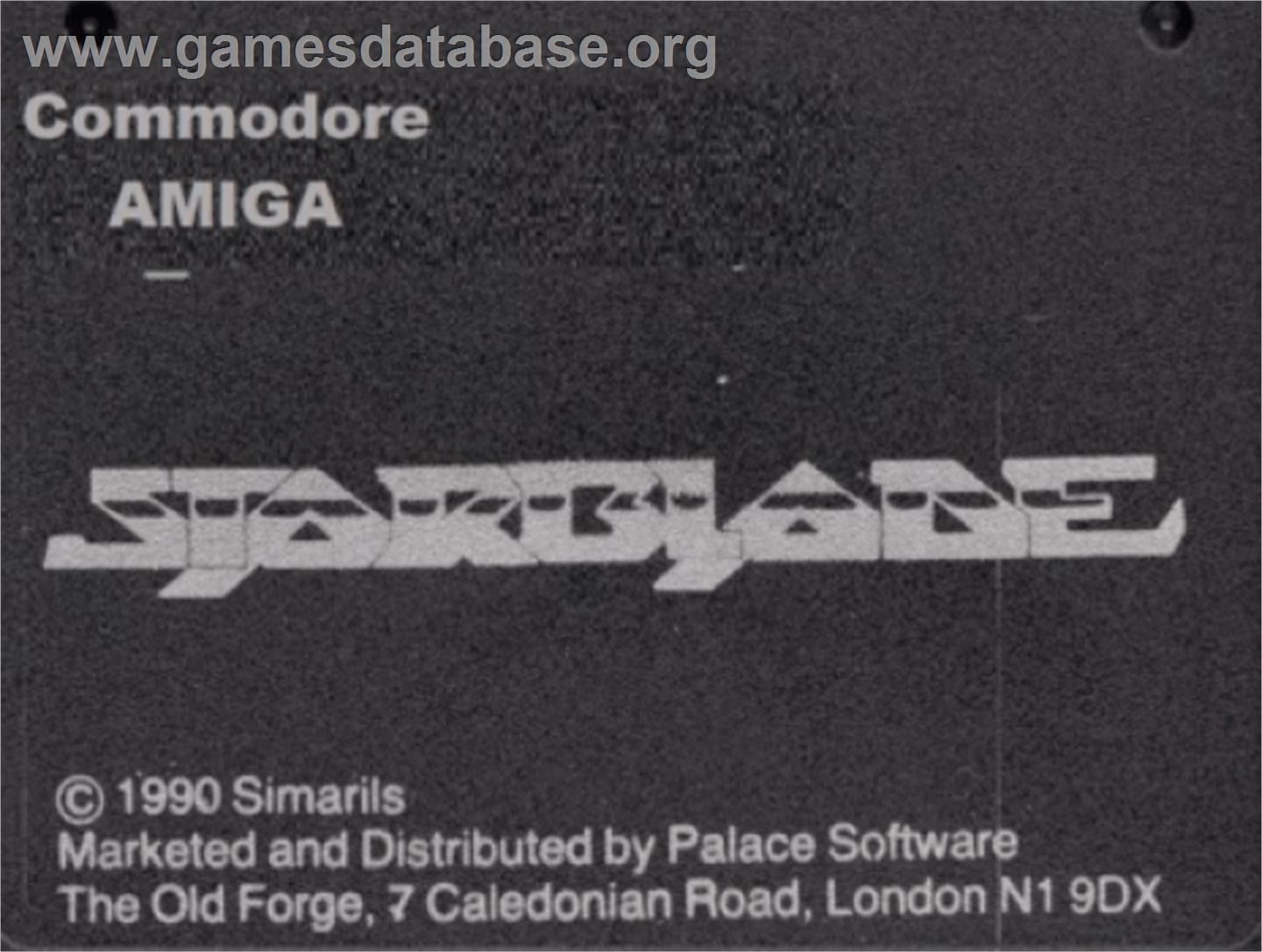 Starblade - Commodore Amiga - Artwork - Cartridge Top