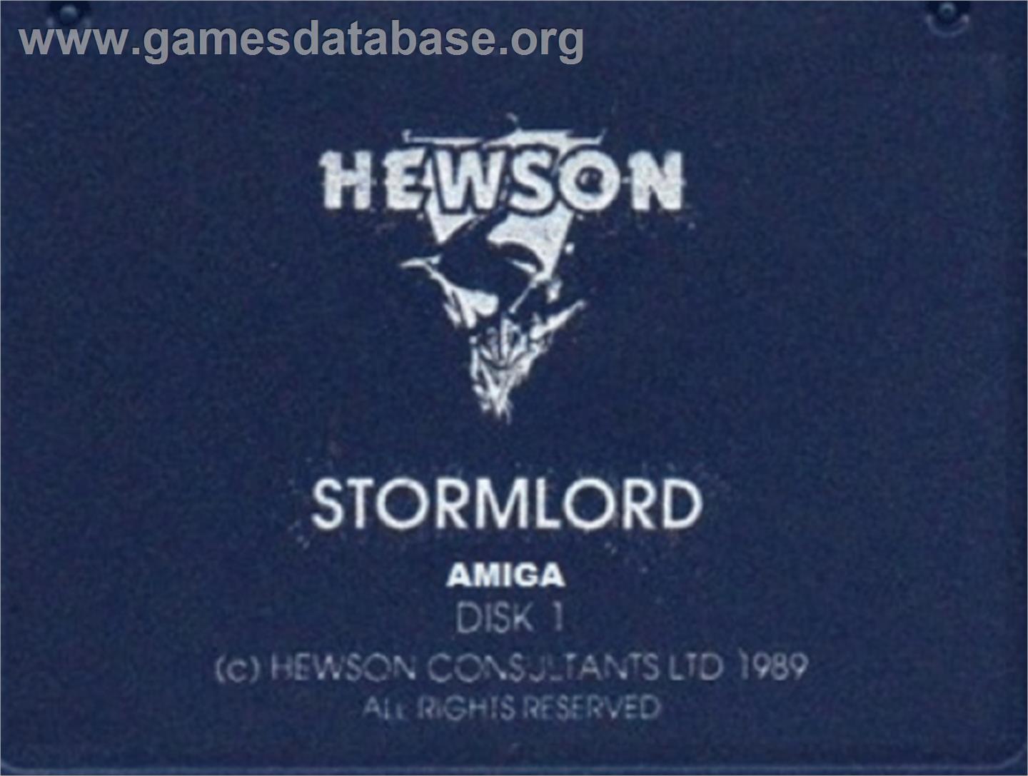 Stormlord - Commodore Amiga - Artwork - Cartridge Top