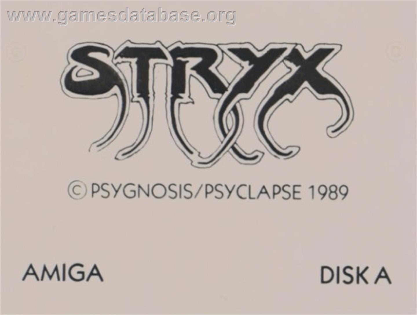 Stryx - Commodore Amiga - Artwork - Cartridge Top
