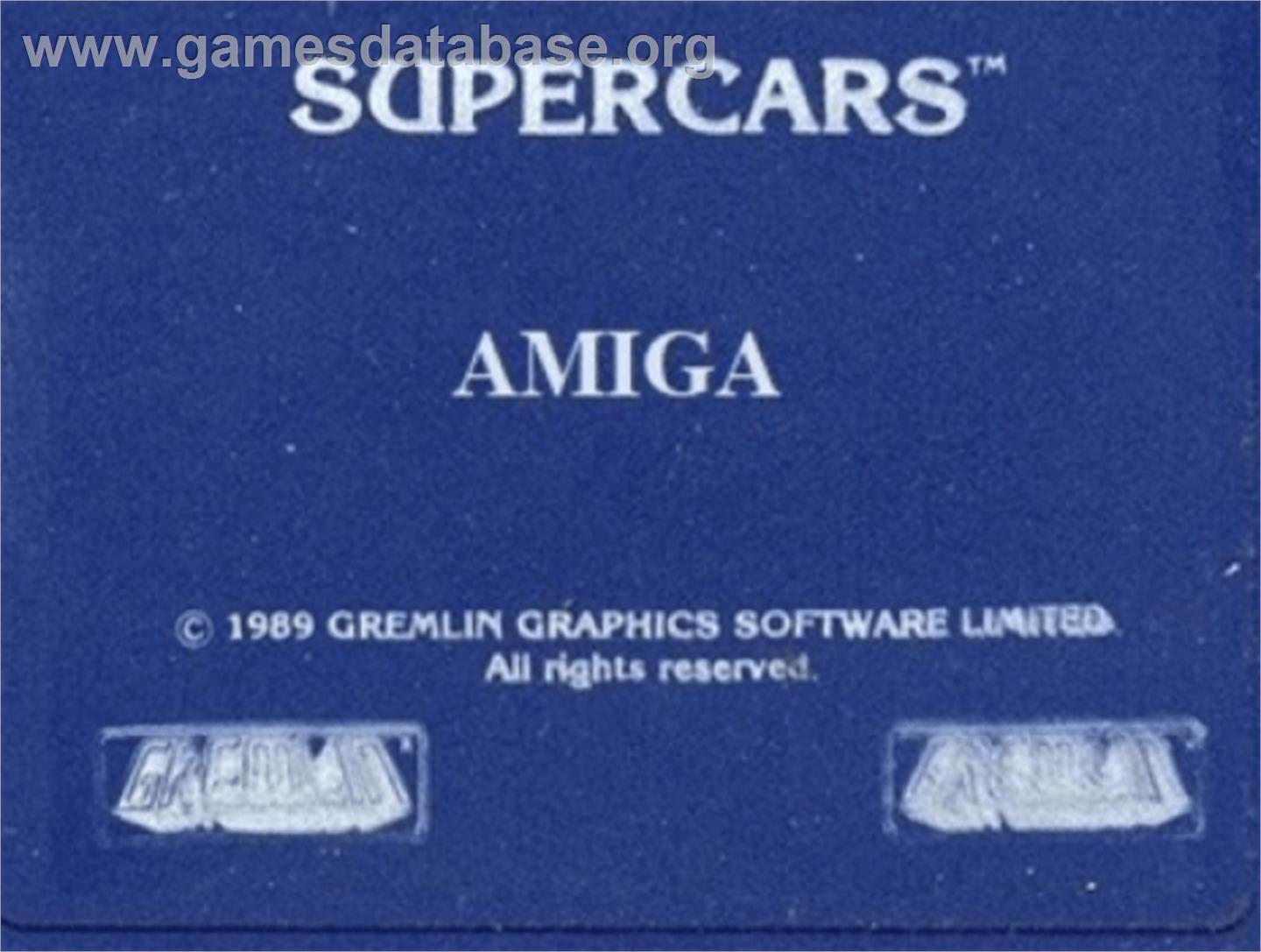 Super Cars - Commodore Amiga - Artwork - Cartridge Top