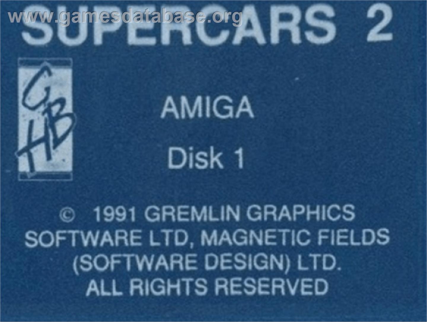Super Cars 2 - Commodore Amiga - Artwork - Cartridge Top