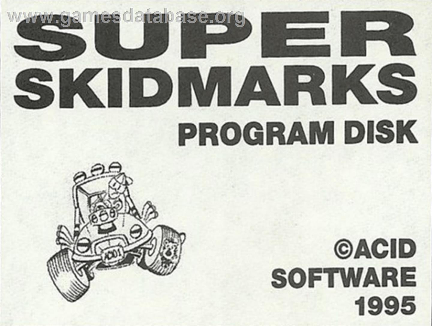 Super Skidmarks - Commodore Amiga - Artwork - Cartridge Top