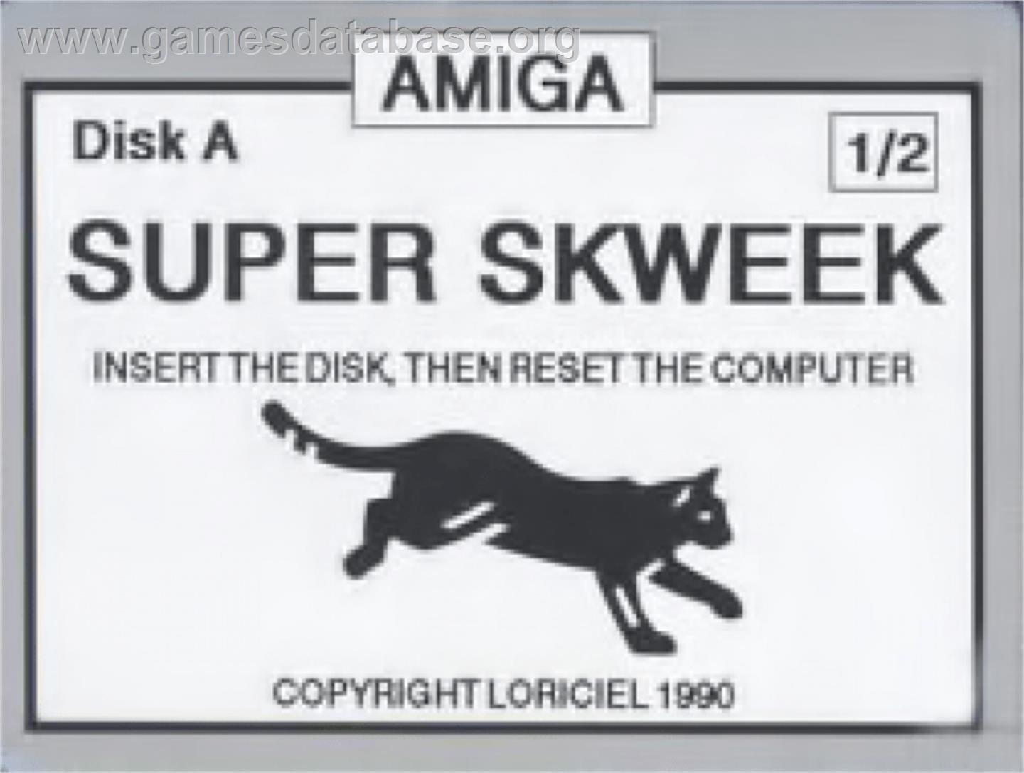 Super Skweek - Commodore Amiga - Artwork - Cartridge Top