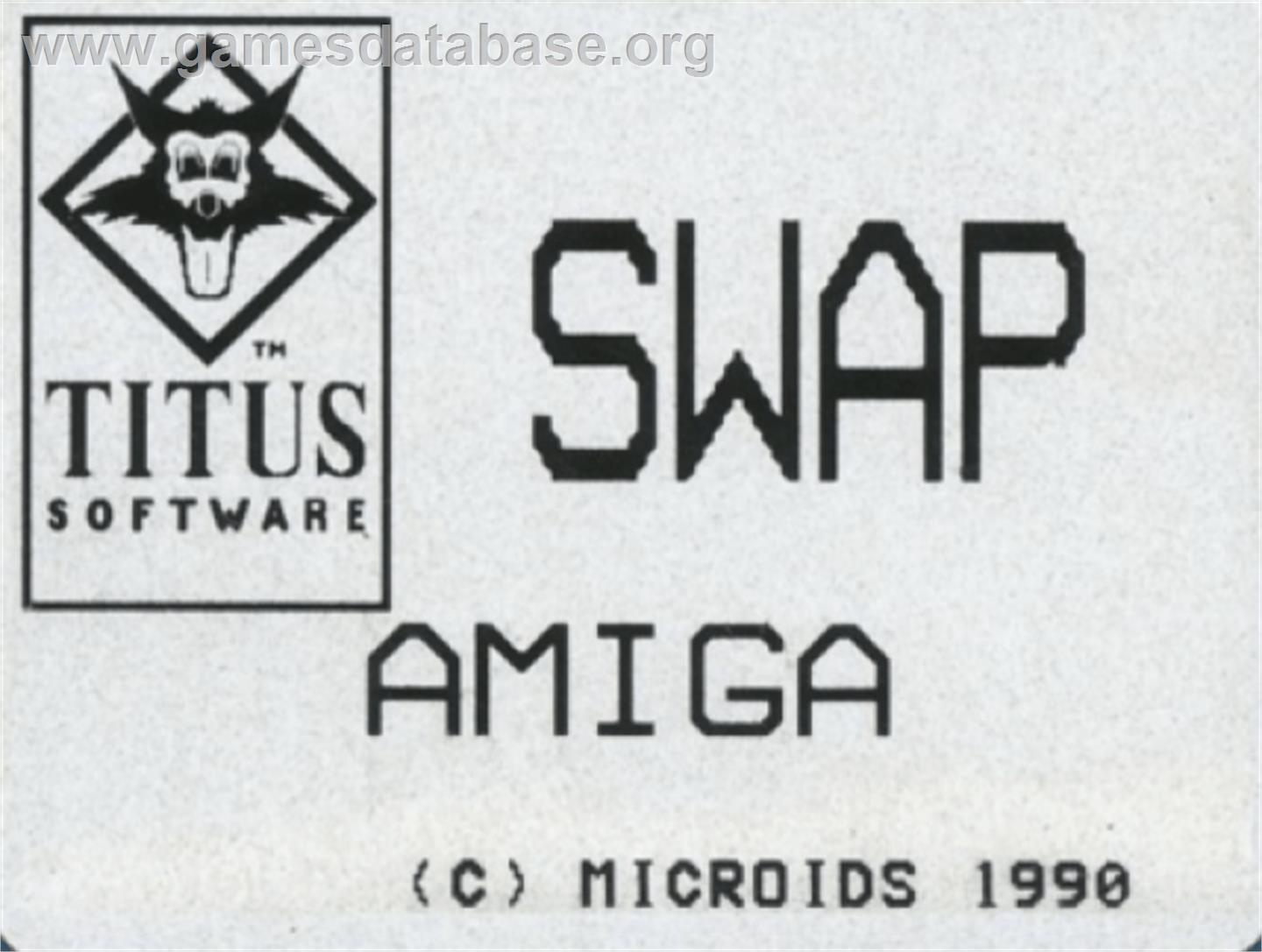 Swap - Commodore Amiga - Artwork - Cartridge Top