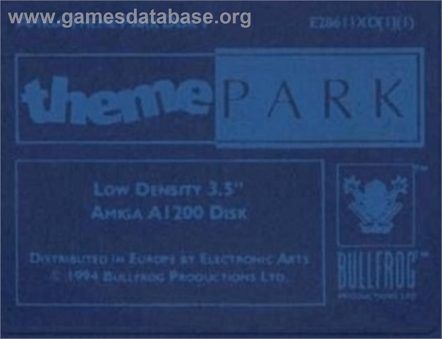 Theme Park - Commodore Amiga - Artwork - Cartridge Top