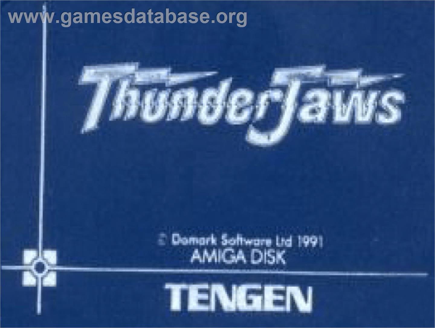 Thunder Jaws - Commodore Amiga - Artwork - Cartridge Top