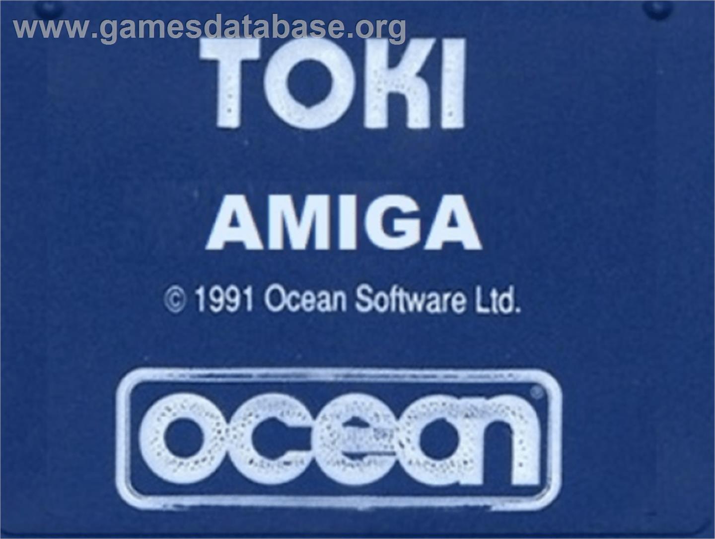 Toki: Going Ape Spit - Commodore Amiga - Artwork - Cartridge Top