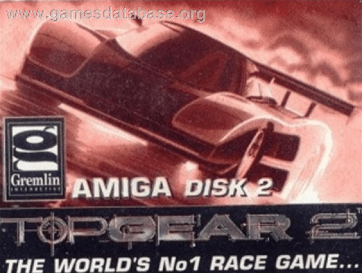 Top Gear 2 - Commodore Amiga - Artwork - Cartridge Top