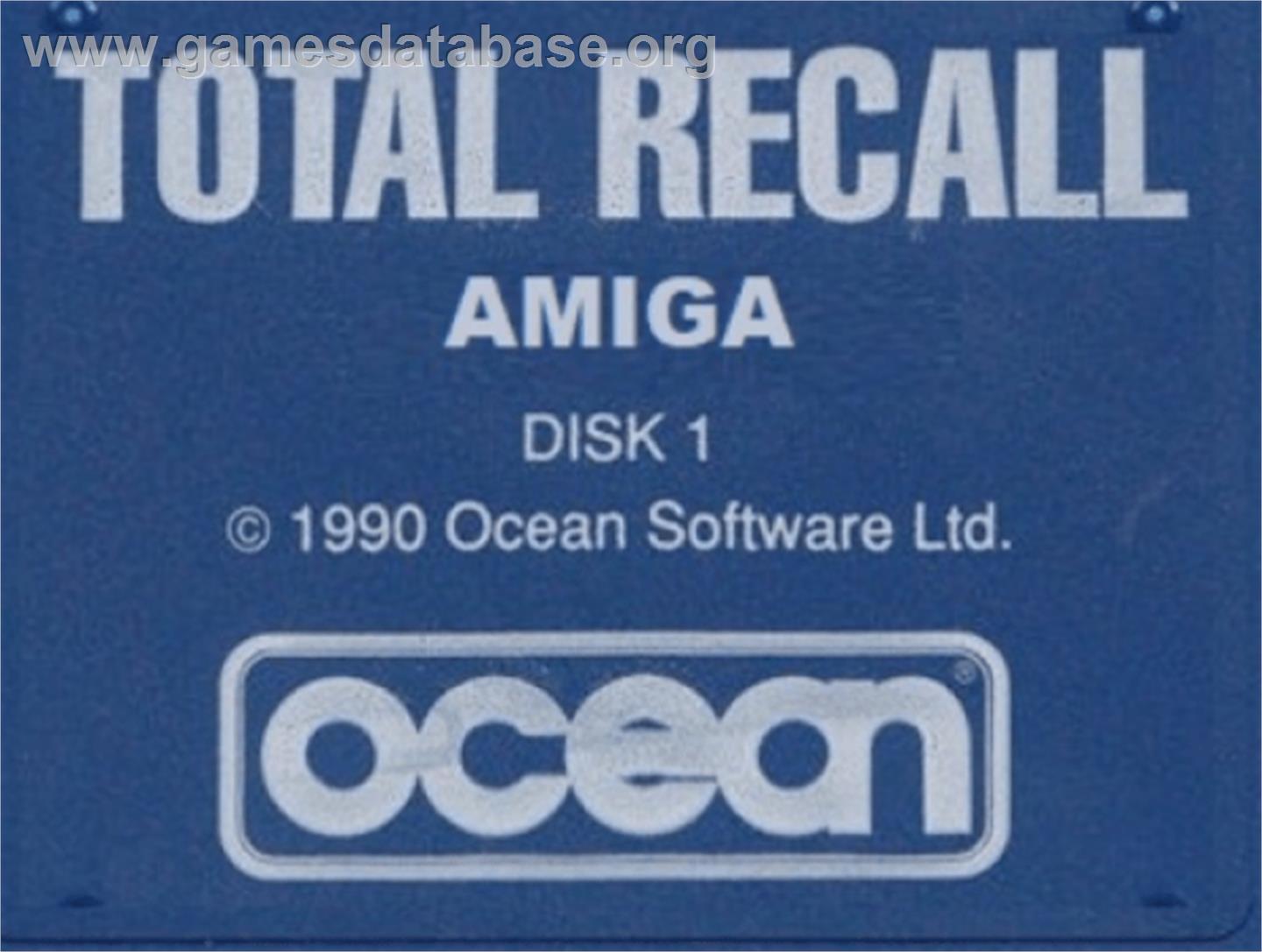Total Recall - Commodore Amiga - Artwork - Cartridge Top