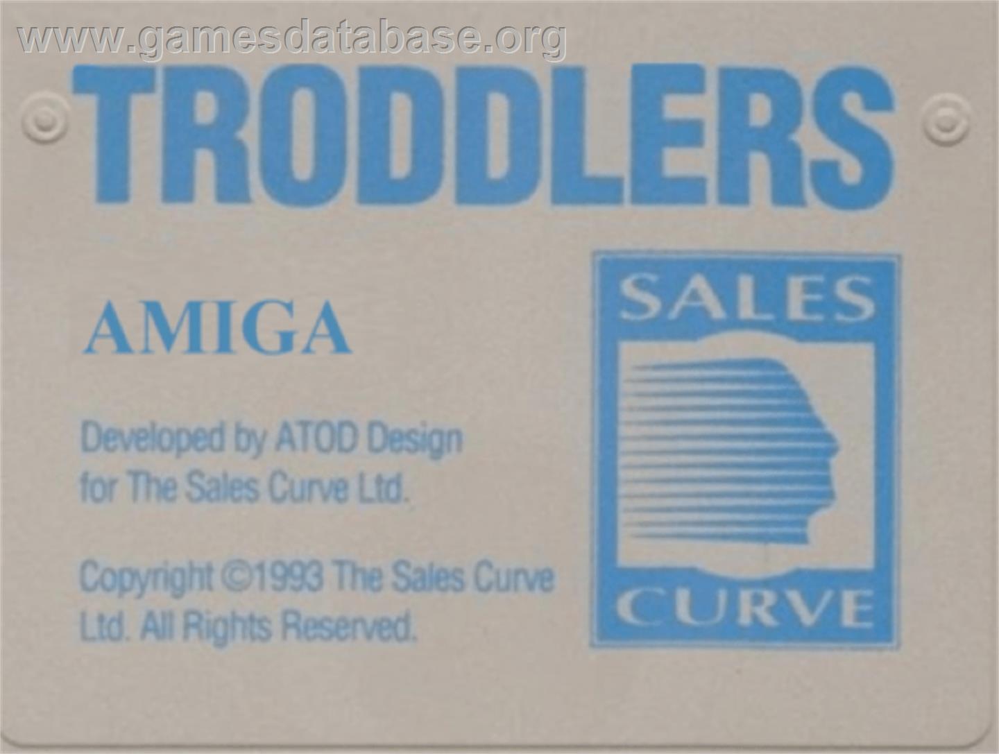 Troddlers - Commodore Amiga - Artwork - Cartridge Top