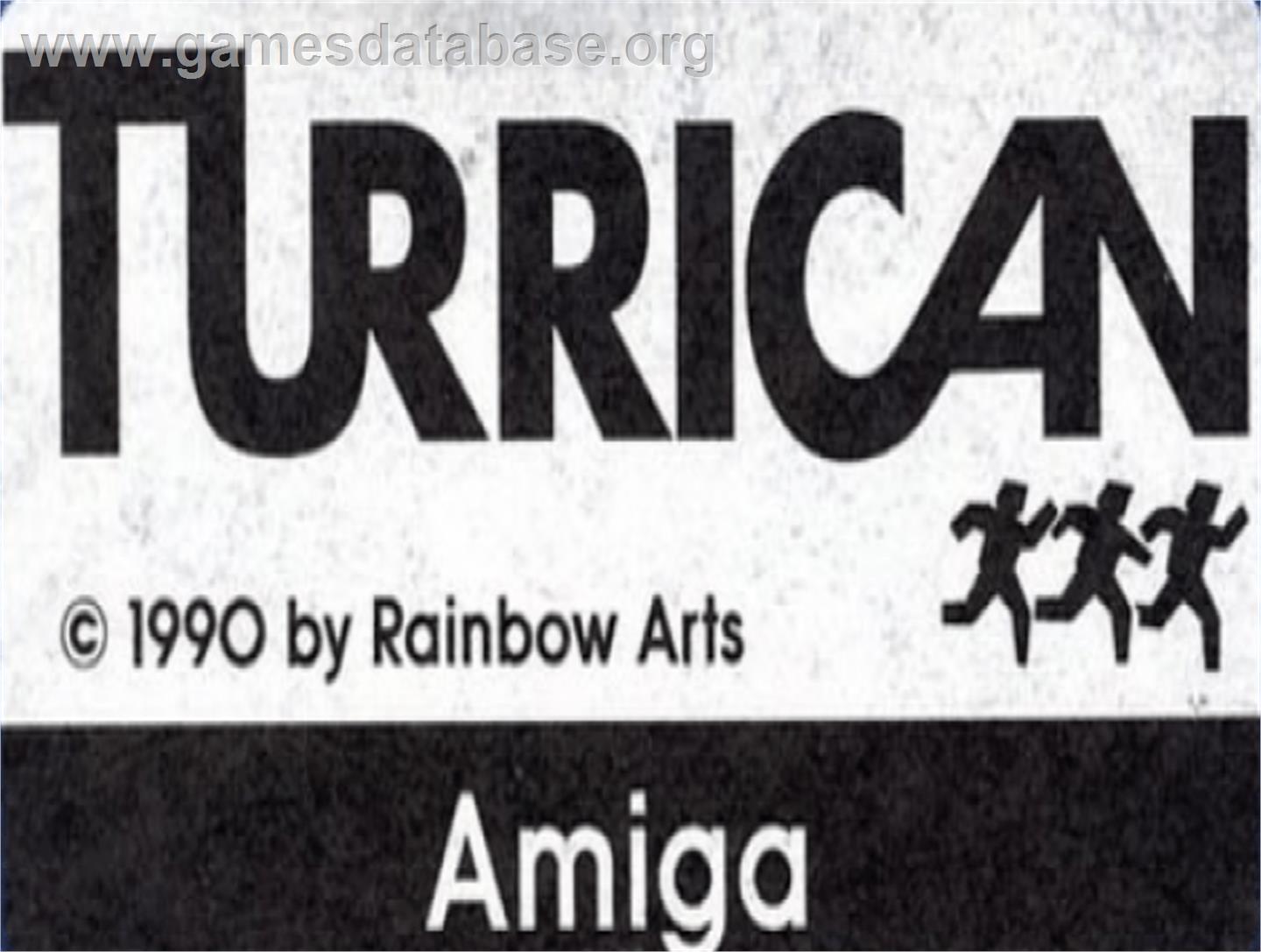Turrican - Commodore Amiga - Artwork - Cartridge Top
