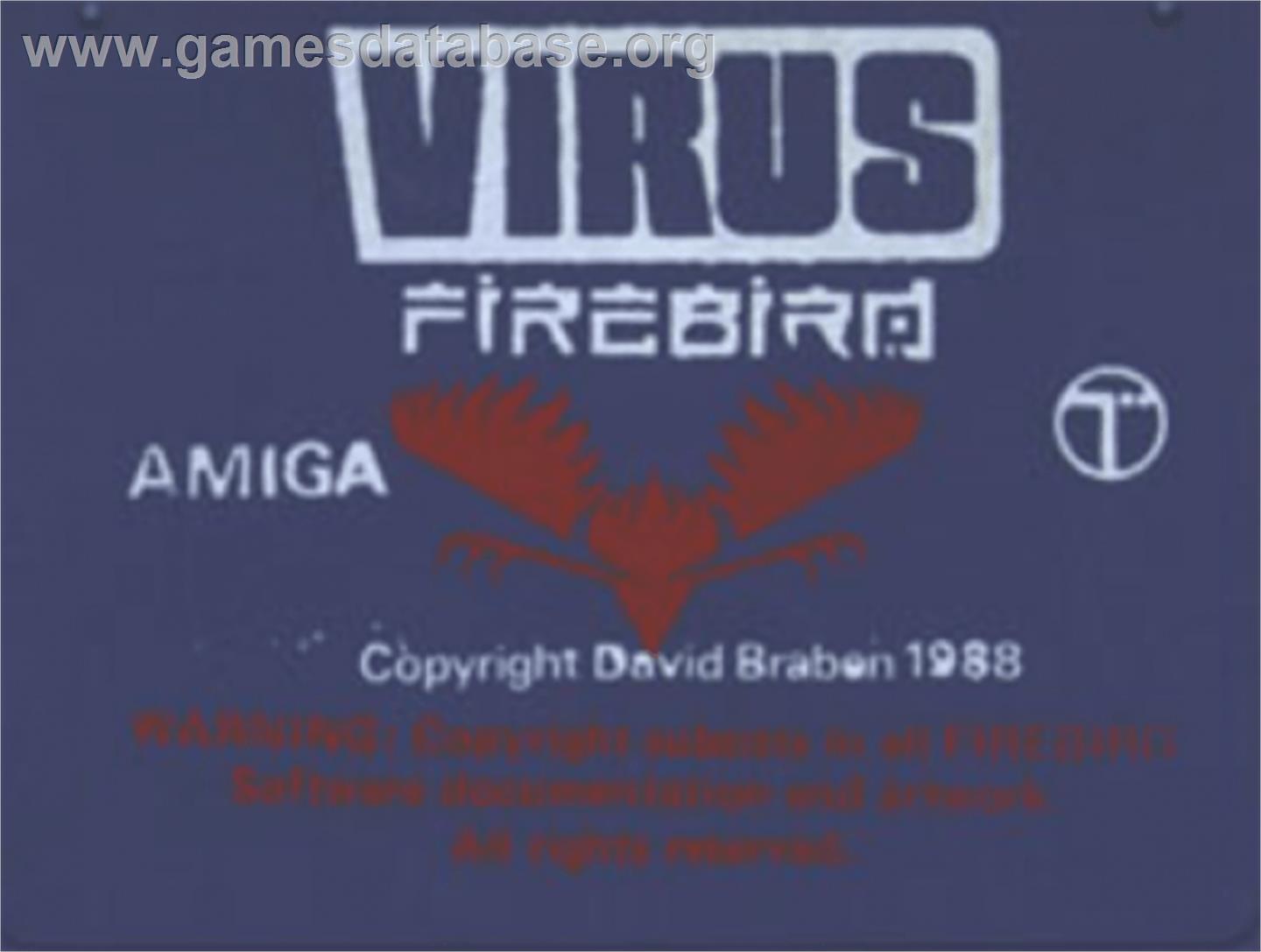 Virus - Commodore Amiga - Artwork - Cartridge Top