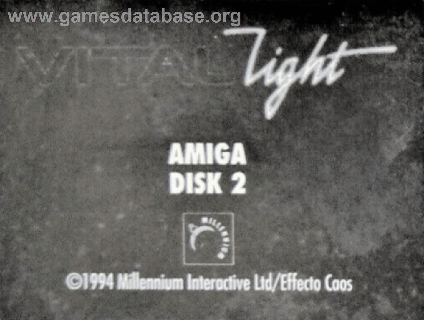 Vital Light - Commodore Amiga - Artwork - Cartridge Top