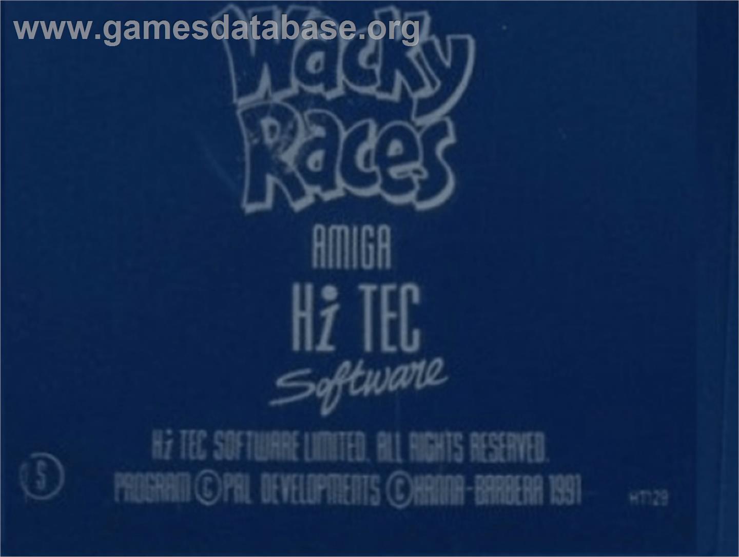 Wacky Races - Commodore Amiga - Artwork - Cartridge Top