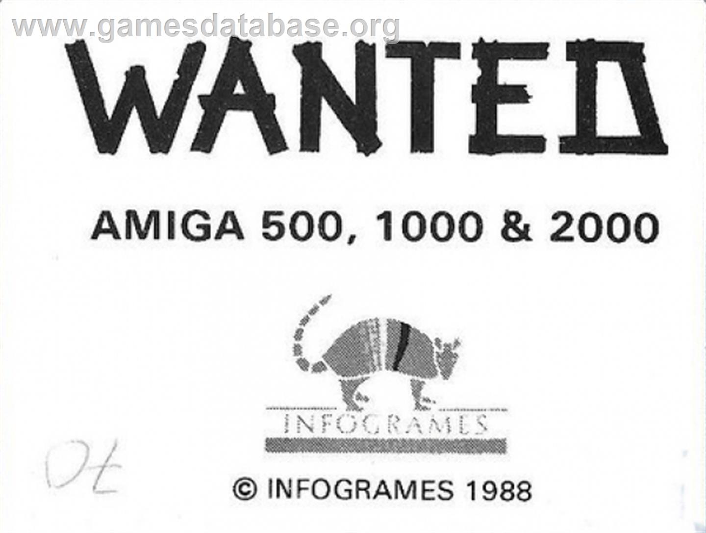 Wanted - Commodore Amiga - Artwork - Cartridge Top
