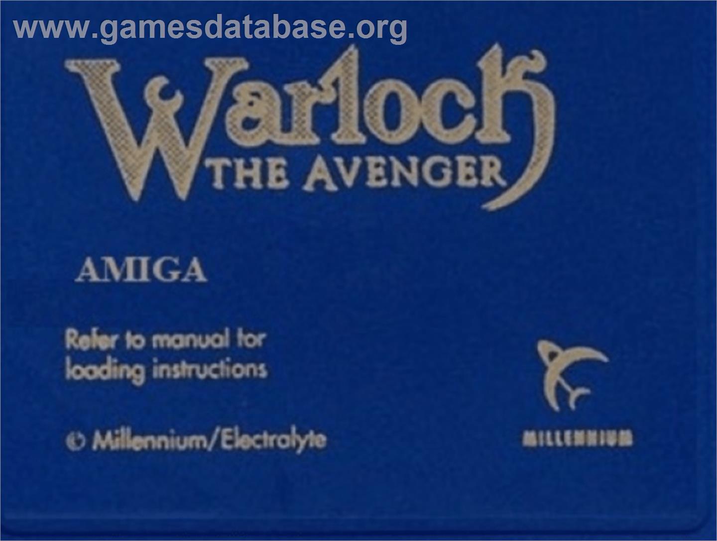 Warlock: The Avenger - Commodore Amiga - Artwork - Cartridge Top