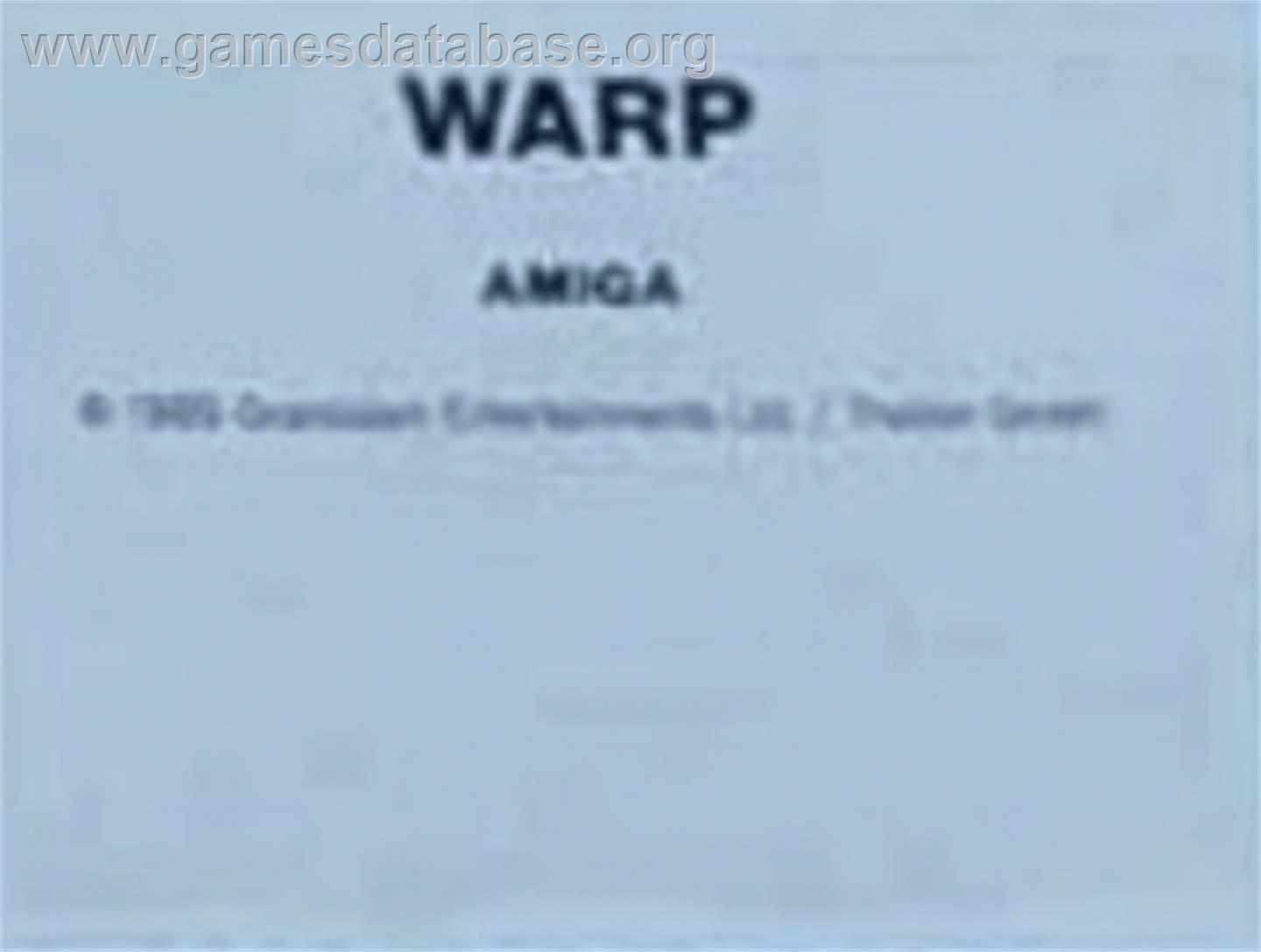 Warp - Commodore Amiga - Artwork - Cartridge Top