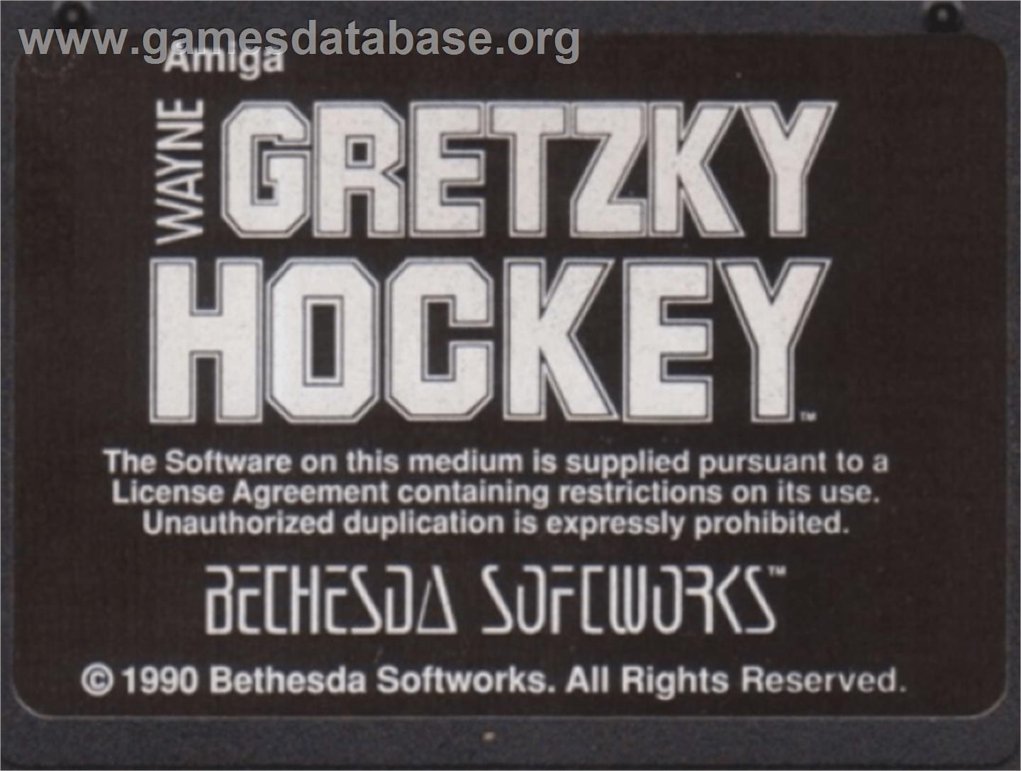 Wayne Gretzky Hockey - Commodore Amiga - Artwork - Cartridge Top